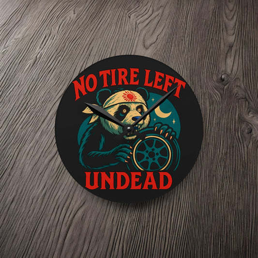 No Tire Left Undead Panda-Acrylic Wall Clock