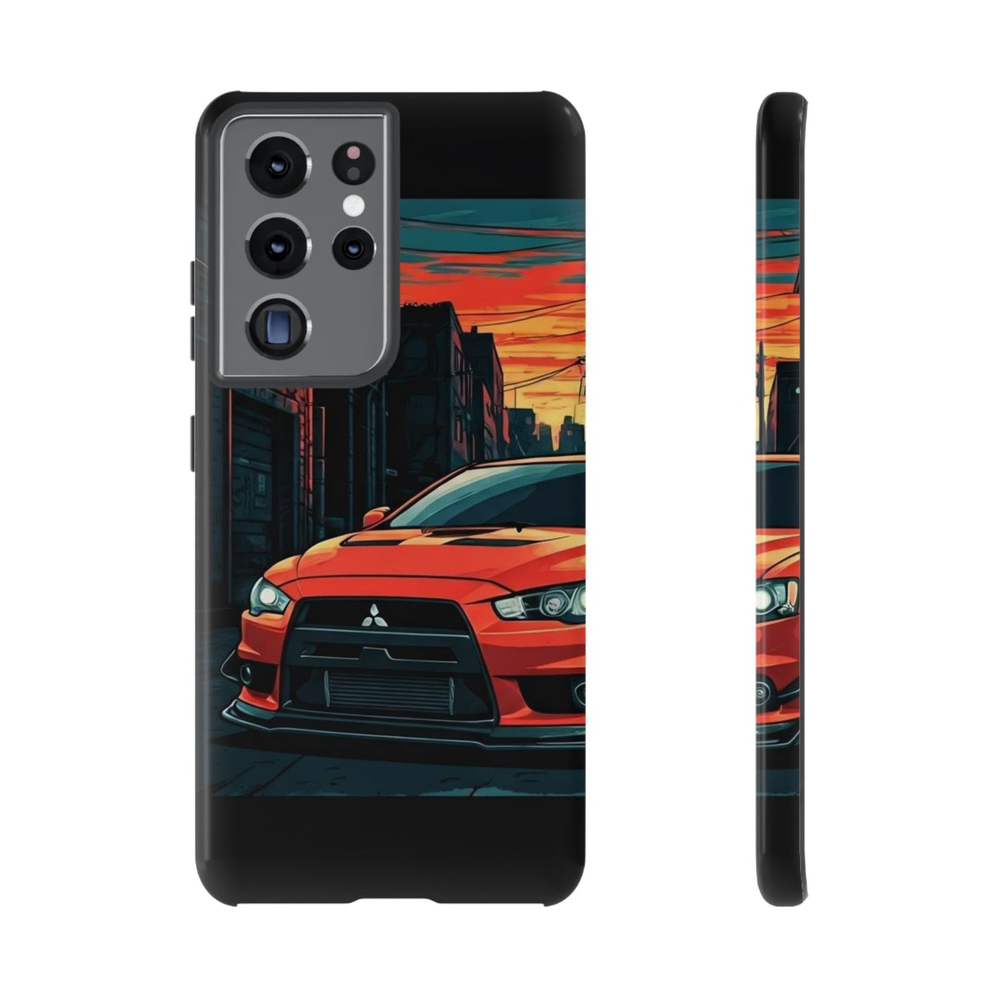 Mitsubishi Evo X Street Life-Dual Layer Ultra Tough Phone Case Samsung Galaxy S21 Ultra Glossy Printify by The Night Shift Automotive Apparel
