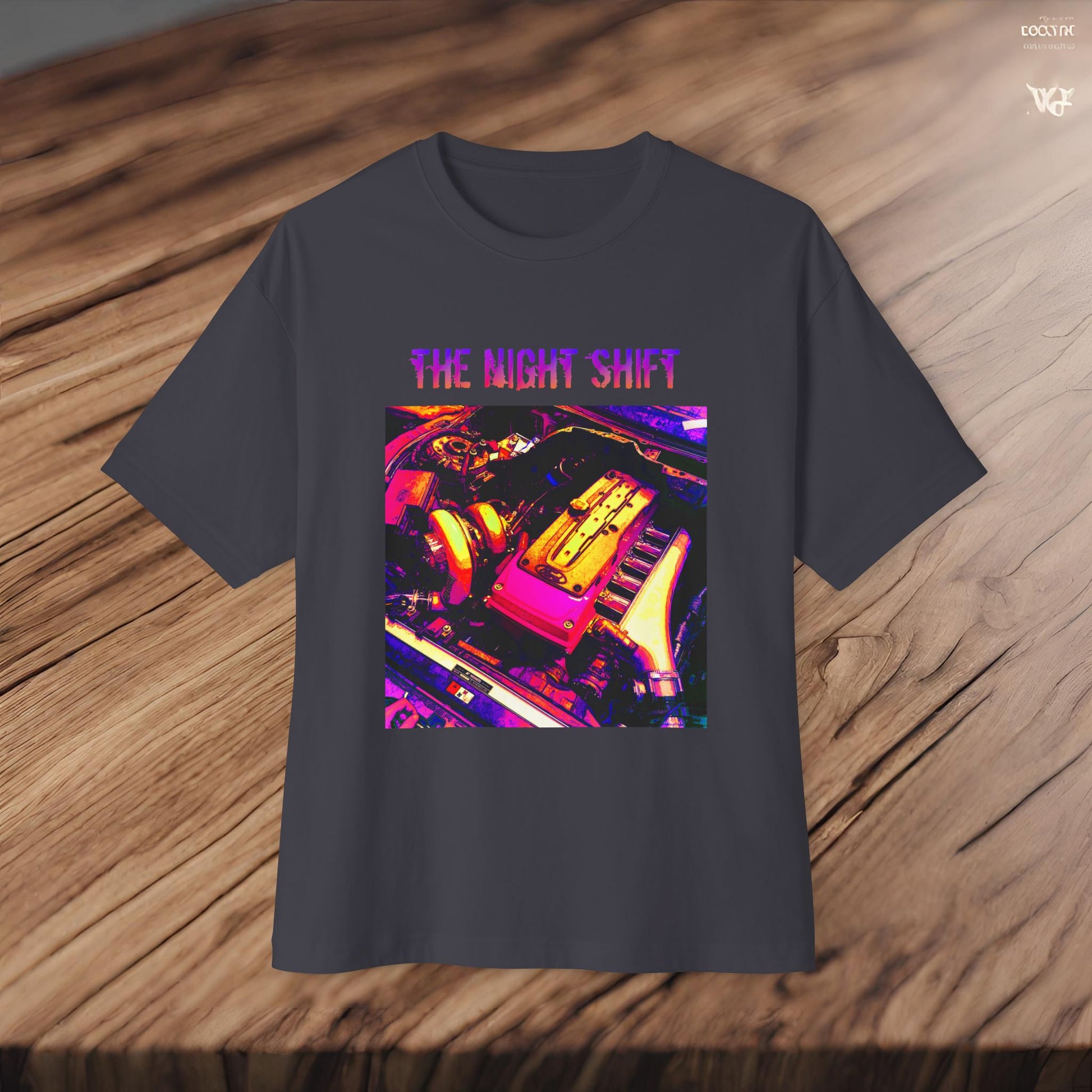 Barra Synthwave--Premium, Ultra Soft Unisex Oversized Boxy Tee Printify by The Night Shift Automotive Apparel