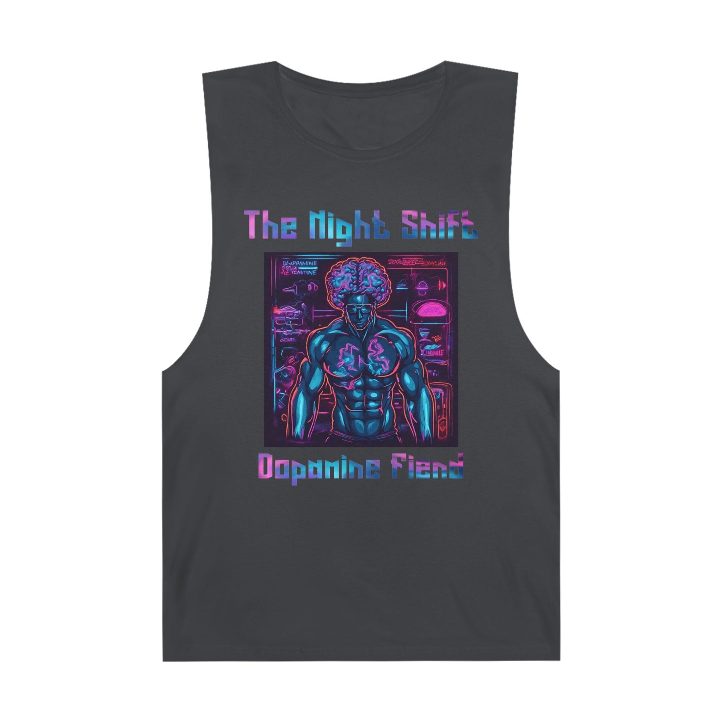 Dopamine Fiend - Premium Unisex Barnard Tank Top Coal Printify by The Night Shift Automotive Apparel