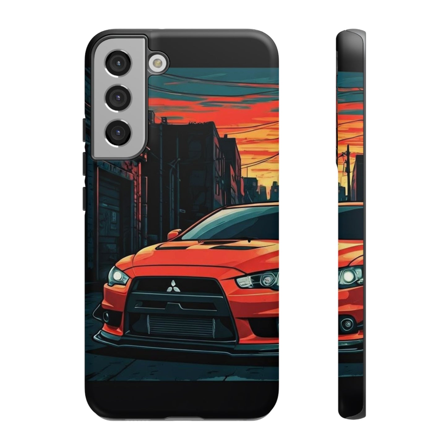 Mitsubishi Evo X Street Life-Dual Layer Ultra Tough Phone Case Printify by The Night Shift Automotive Apparel