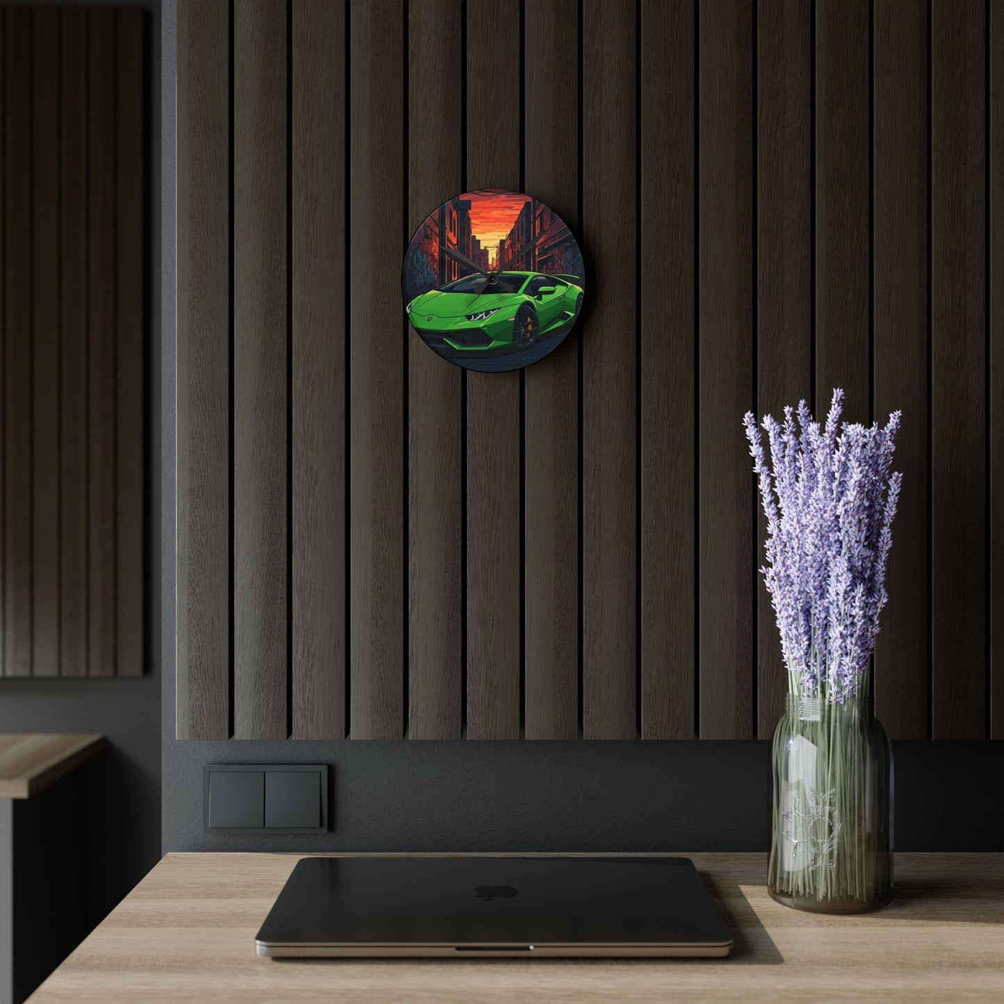 Lamborghini Huracan Street Life-Acrylic Wall Clock