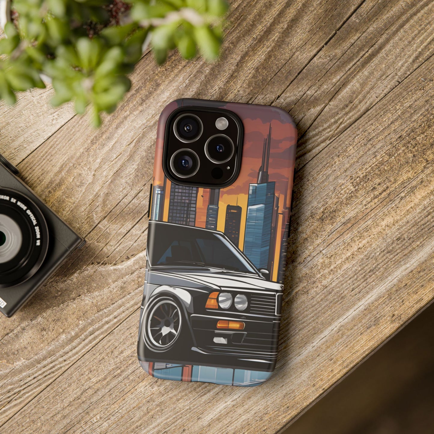 BMW E30 M3-Dual Layer Ultra Tough Phone Case iPhone 16 Pro Matte Printify by The Night Shift Automotive Apparel