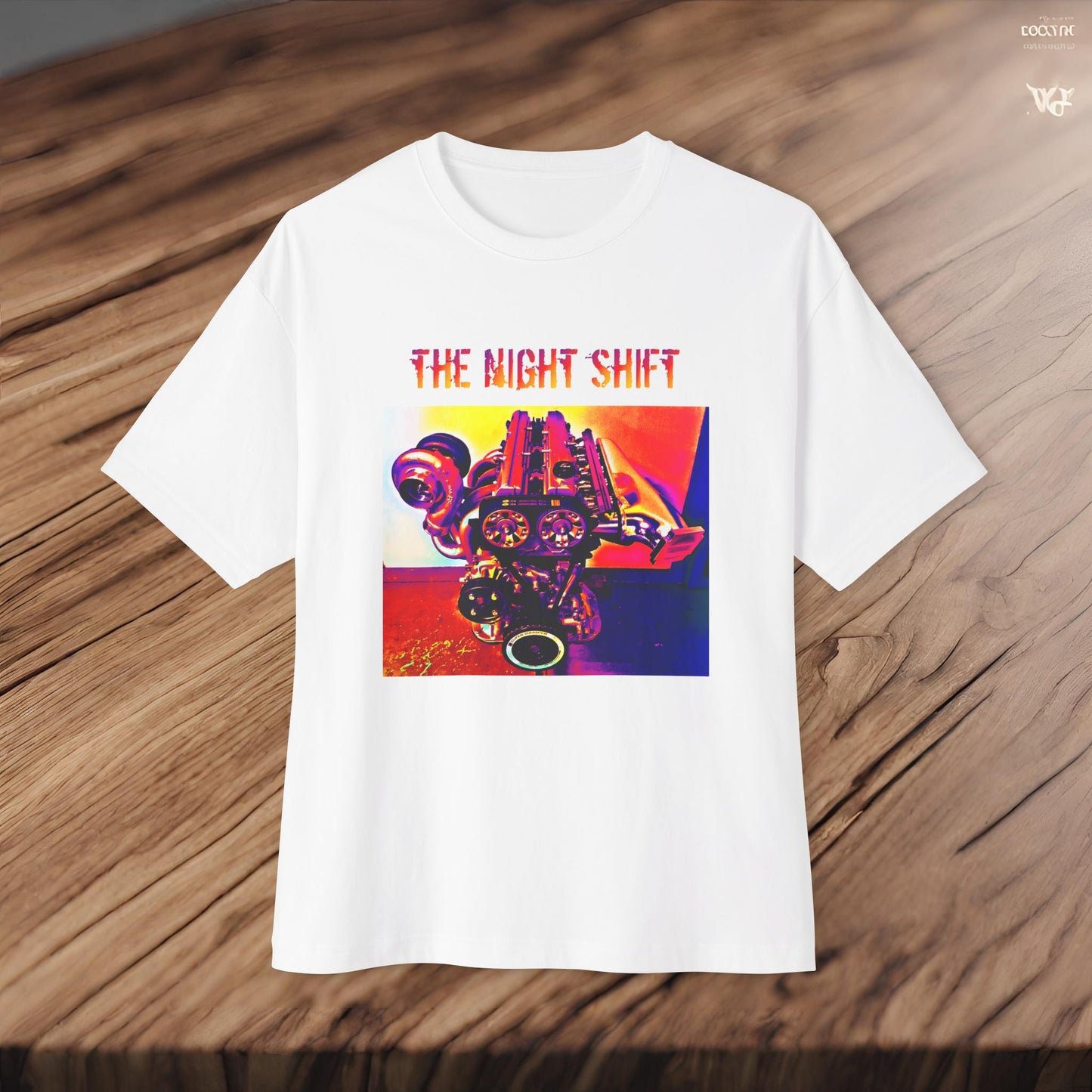 2JZ-GTE Single Turbo Synthwave-Premium, Ultra Soft Unisex Oversized Boxy Tee Printify by The Night Shift Automotive Apparel