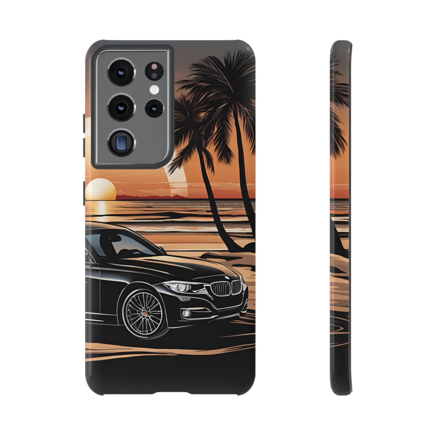 BMW Sunset On The Beach-Dual Layer Ultra Tough Phone Case Samsung Galaxy S21 Ultra Glossy Printify by The Night Shift Automotive Apparel