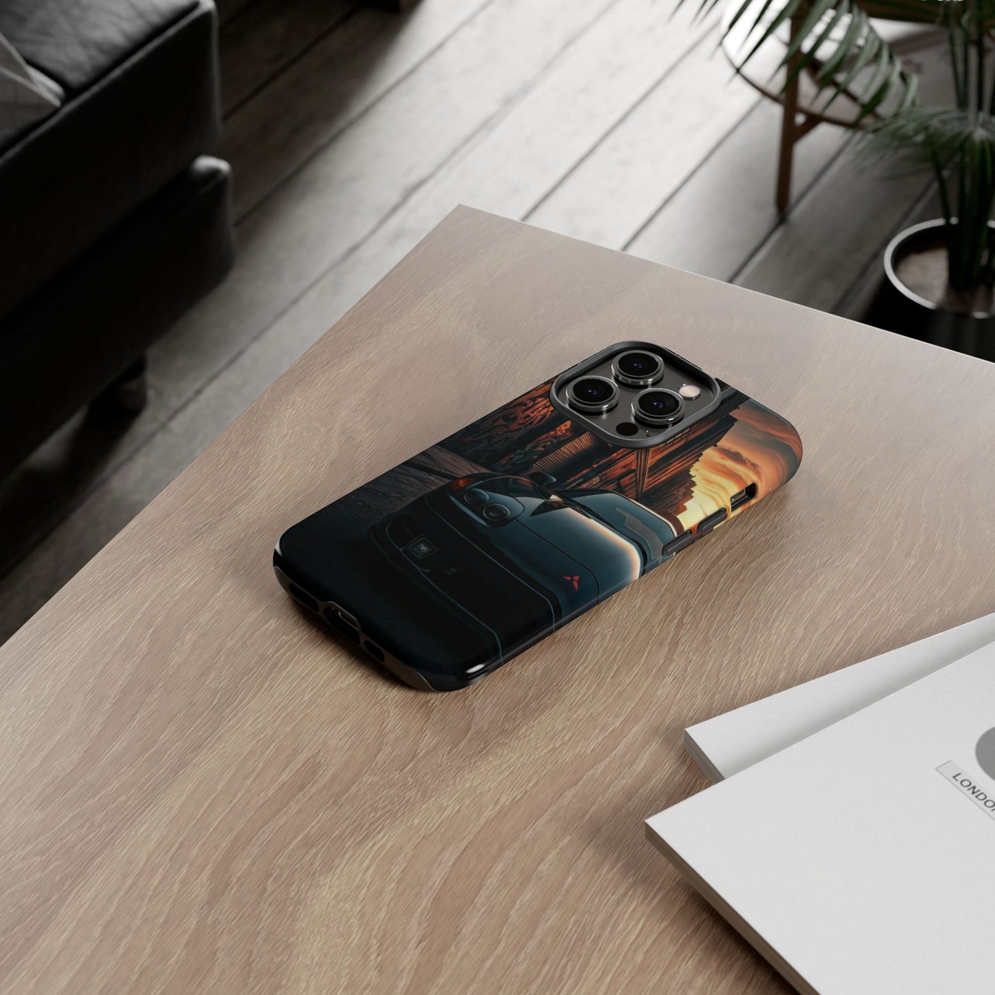 Mitsubishi 3000GT VR4 Street Life-Dual Layer Ultra Tough Phone Case iPhone 14 Pro Glossy Printify by The Night Shift Automotive Apparel