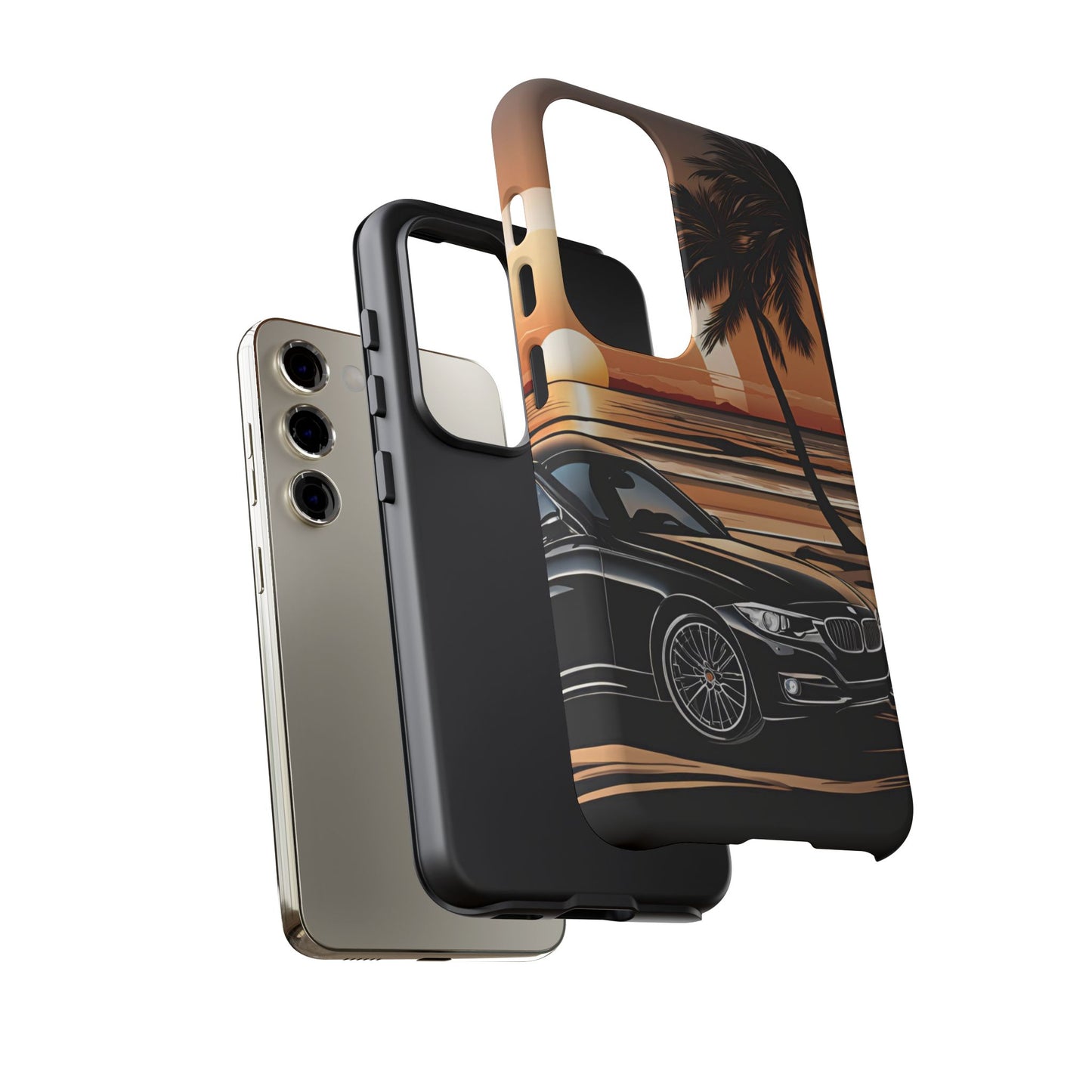 BMW Sunset On The Beach-Dual Layer Ultra Tough Phone Case Printify by The Night Shift Automotive Apparel