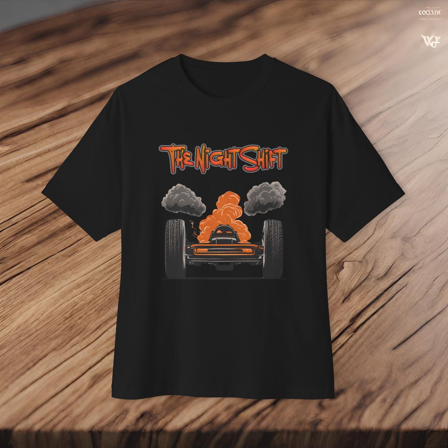 Alien UFO Big Tire Drag Racer -Premium, Ultra Soft Unisex Oversized Boxy Tee Printify by The Night Shift Automotive Apparel