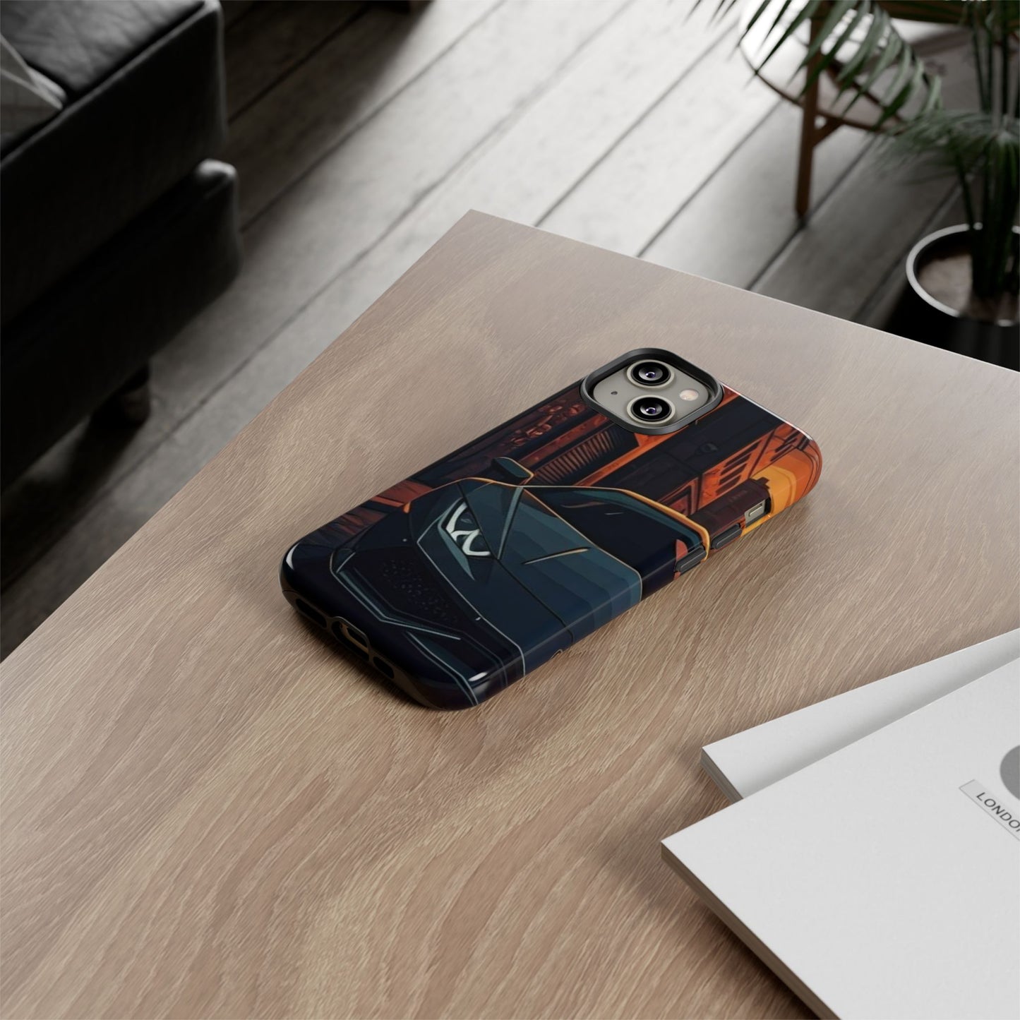 Lamborghini Huracan Street Life-Dual Layer Ultra Tough Phone Case iPhone 14 Glossy Printify by The Night Shift Automotive Apparel