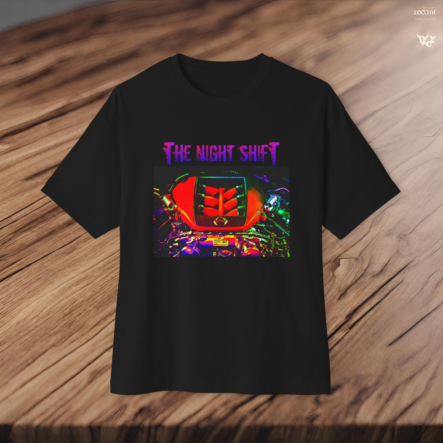 VR38DETT Synthwave-Premium, Ultra SoftUnisex Oversized Boxy Tee Printify by The Night Shift Automotive Apparel