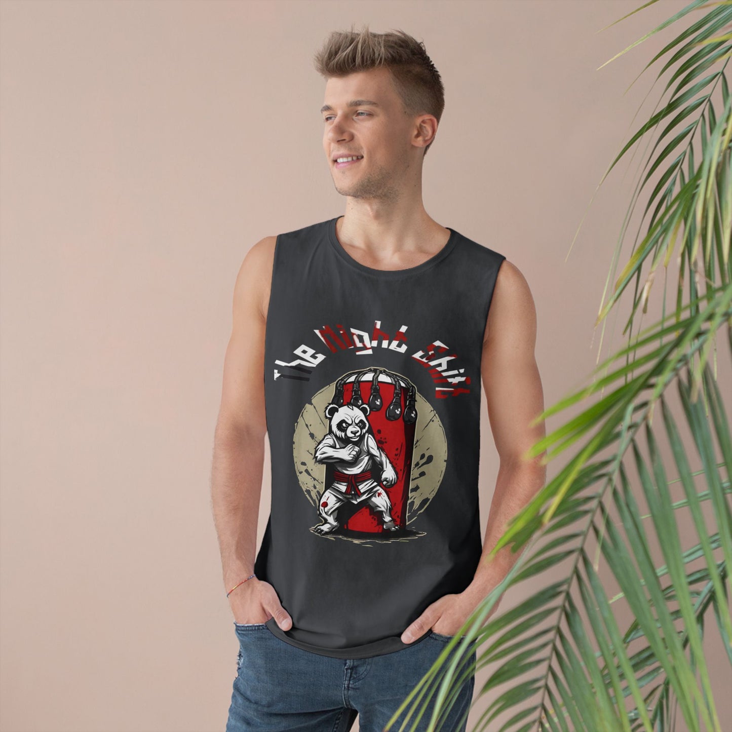 Karate Panda - Premium Unisex Barnard Tank Top Printify by The Night Shift Automotive Apparel