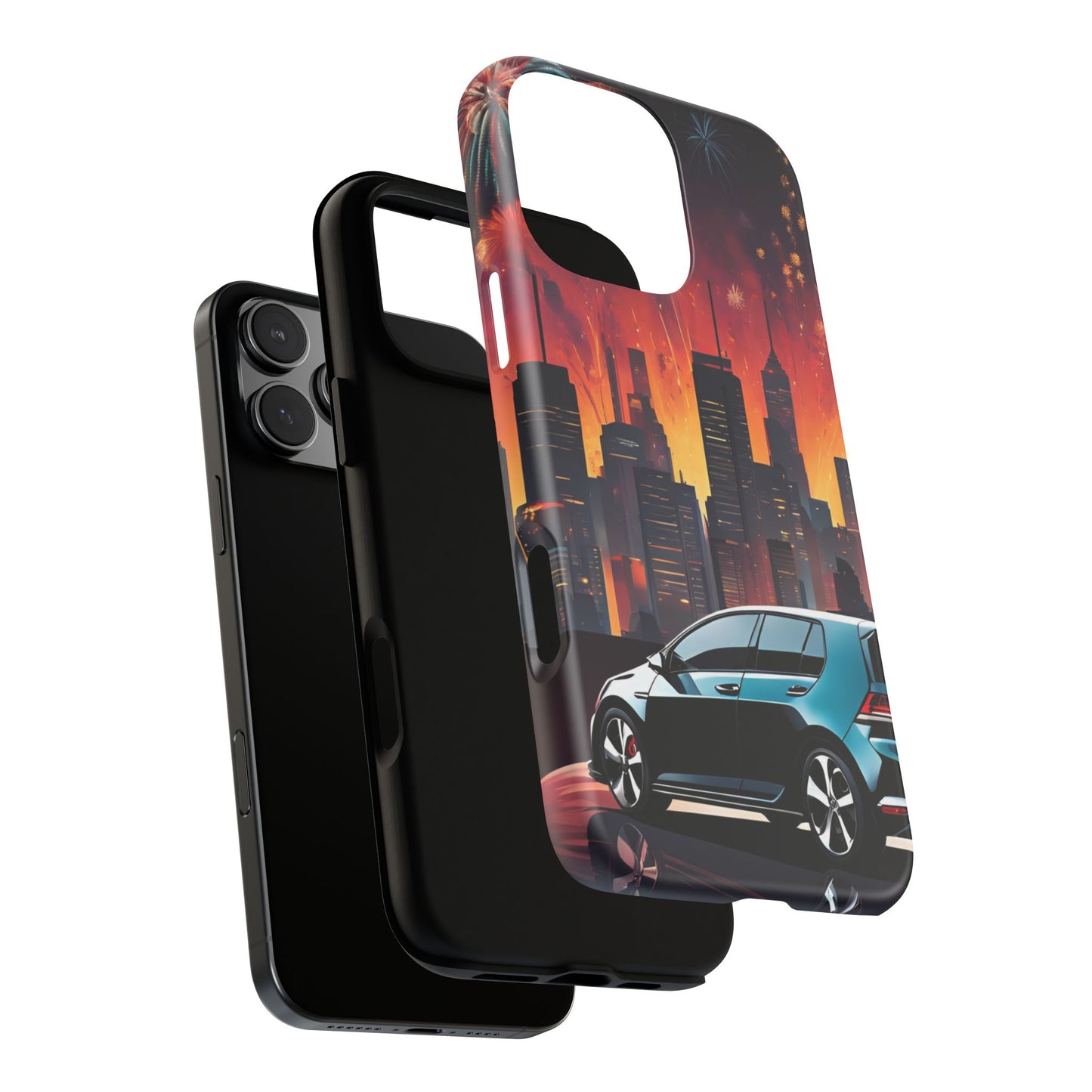 Volkswagon Golf GTI Fireworks-Dual Layer Ultra Tough Phone Case Printify by The Night Shift Automotive Apparel