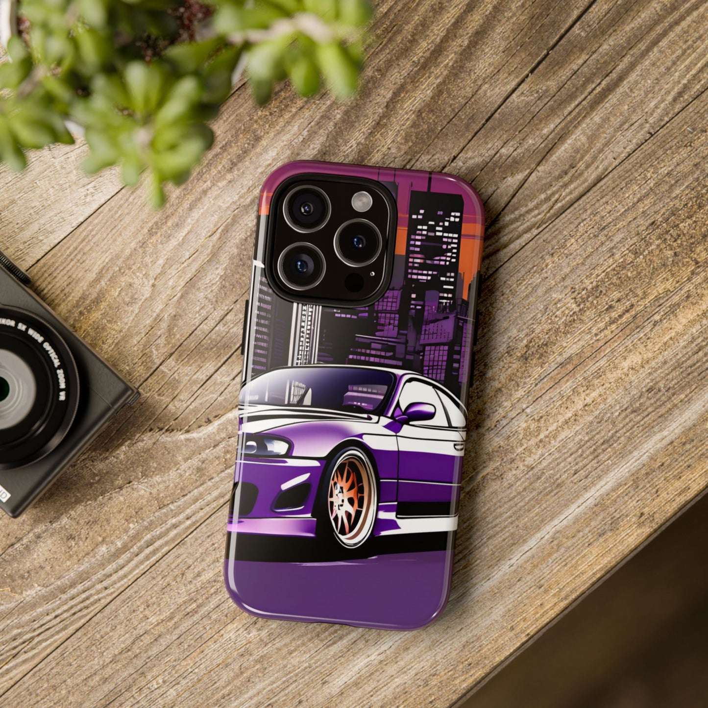 Nissan 240sx S15-Dual Layer Ultra Tough Phone Case iPhone 16 Pro Glossy Printify by The Night Shift Automotive Apparel