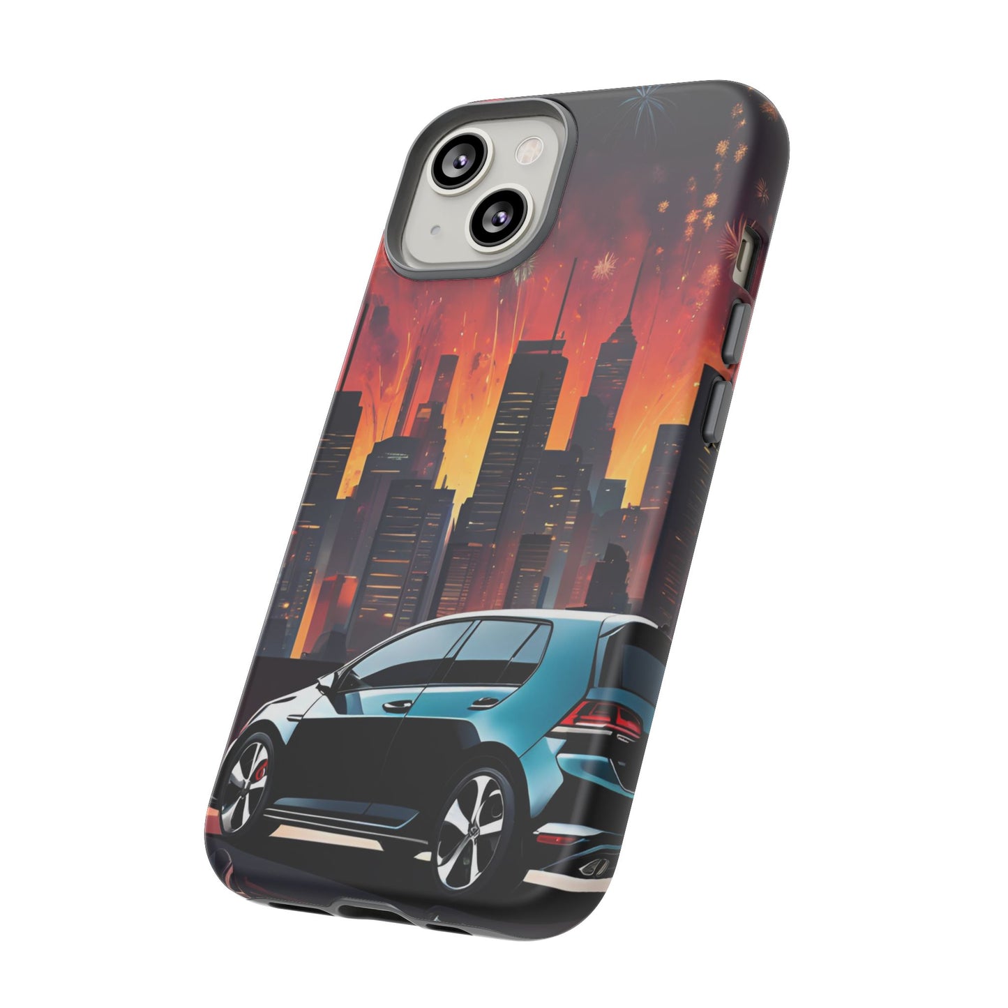 Volkswagon Golf GTI Fireworks-Dual Layer Ultra Tough Phone Case Printify by The Night Shift Automotive Apparel