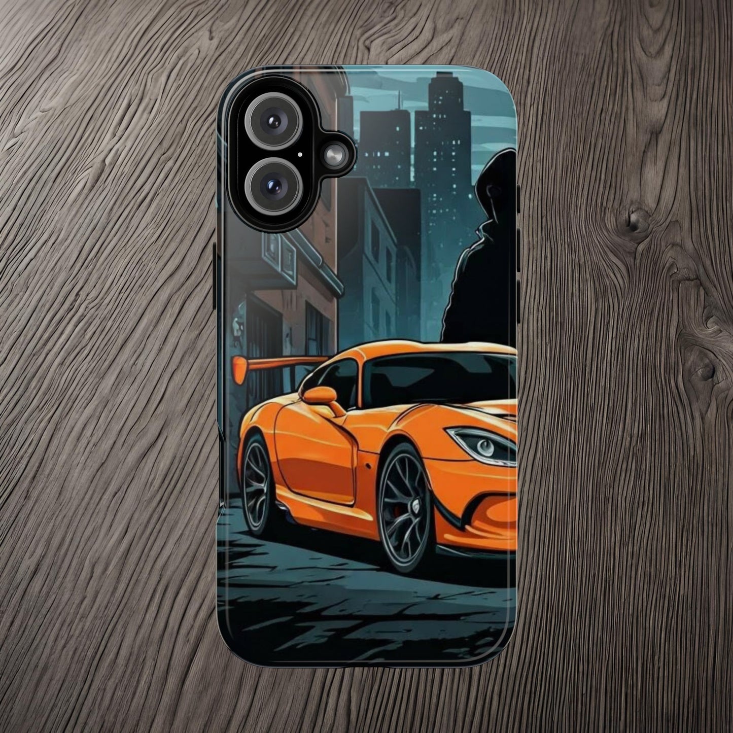 Dodge Viper SRT-10 Street Life-Dual Layer Ultra Tough Phone Case iPhone 16 Plus Glossy Printify by The Night Shift Automotive Apparel