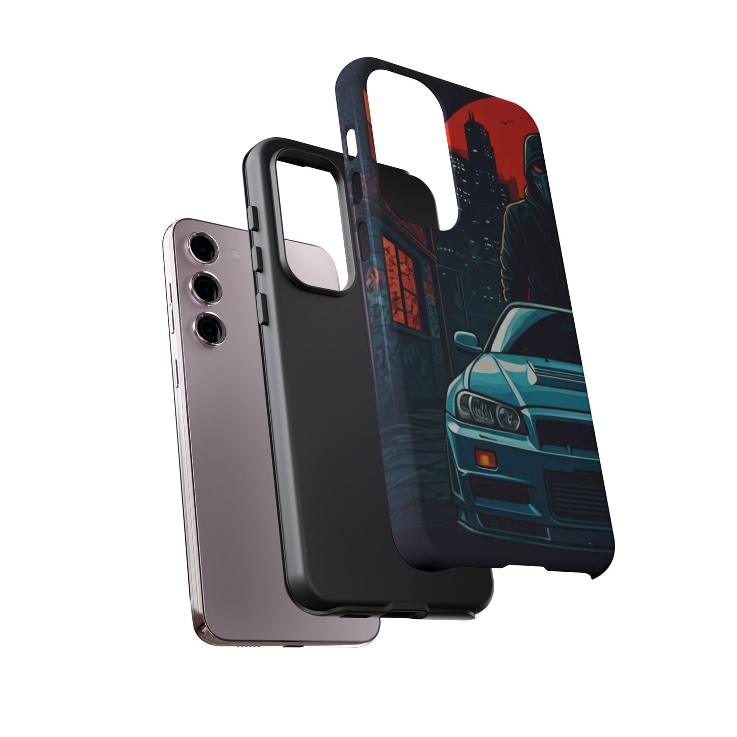 Nissan Skyline R34 Street Life-Dual Layer Ultra Tough Phone Case Printify by The Night Shift Automotive Apparel