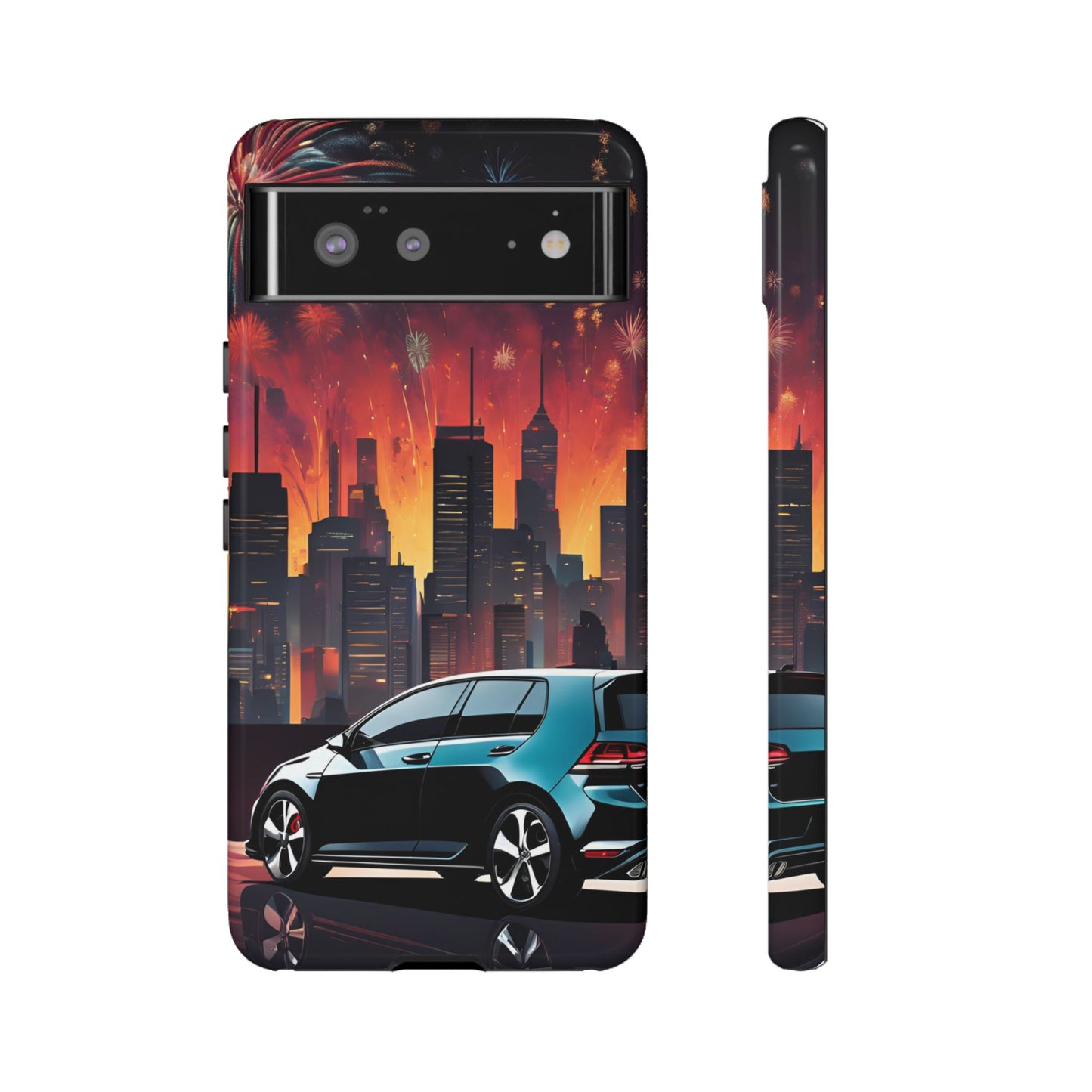Volkswagon Golf GTI Fireworks-Dual Layer Ultra Tough Phone Case Printify by The Night Shift Automotive Apparel