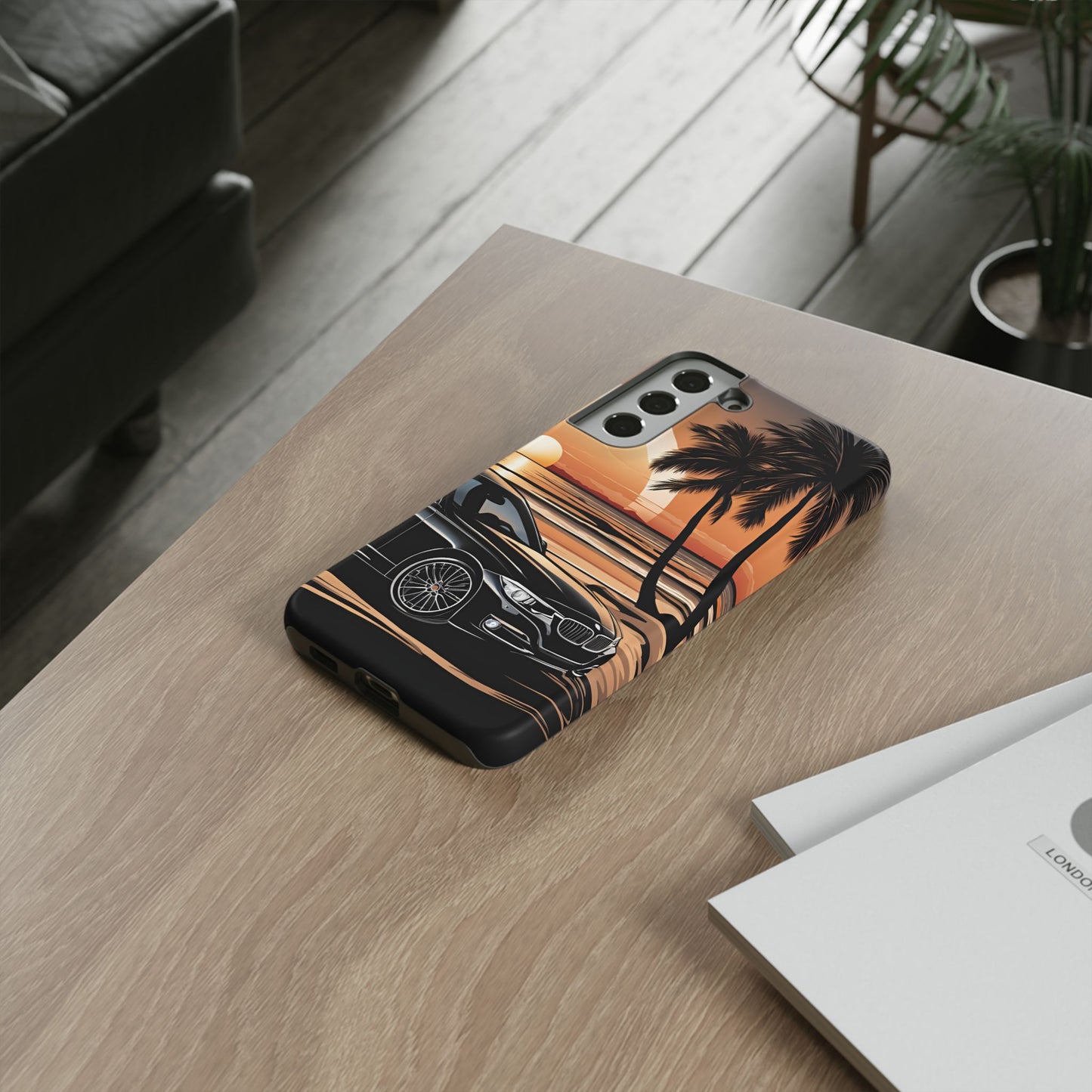 BMW Sunset On The Beach-Dual Layer Ultra Tough Phone Case Samsung Galaxy S22 Plus Matte Printify by The Night Shift Automotive Apparel