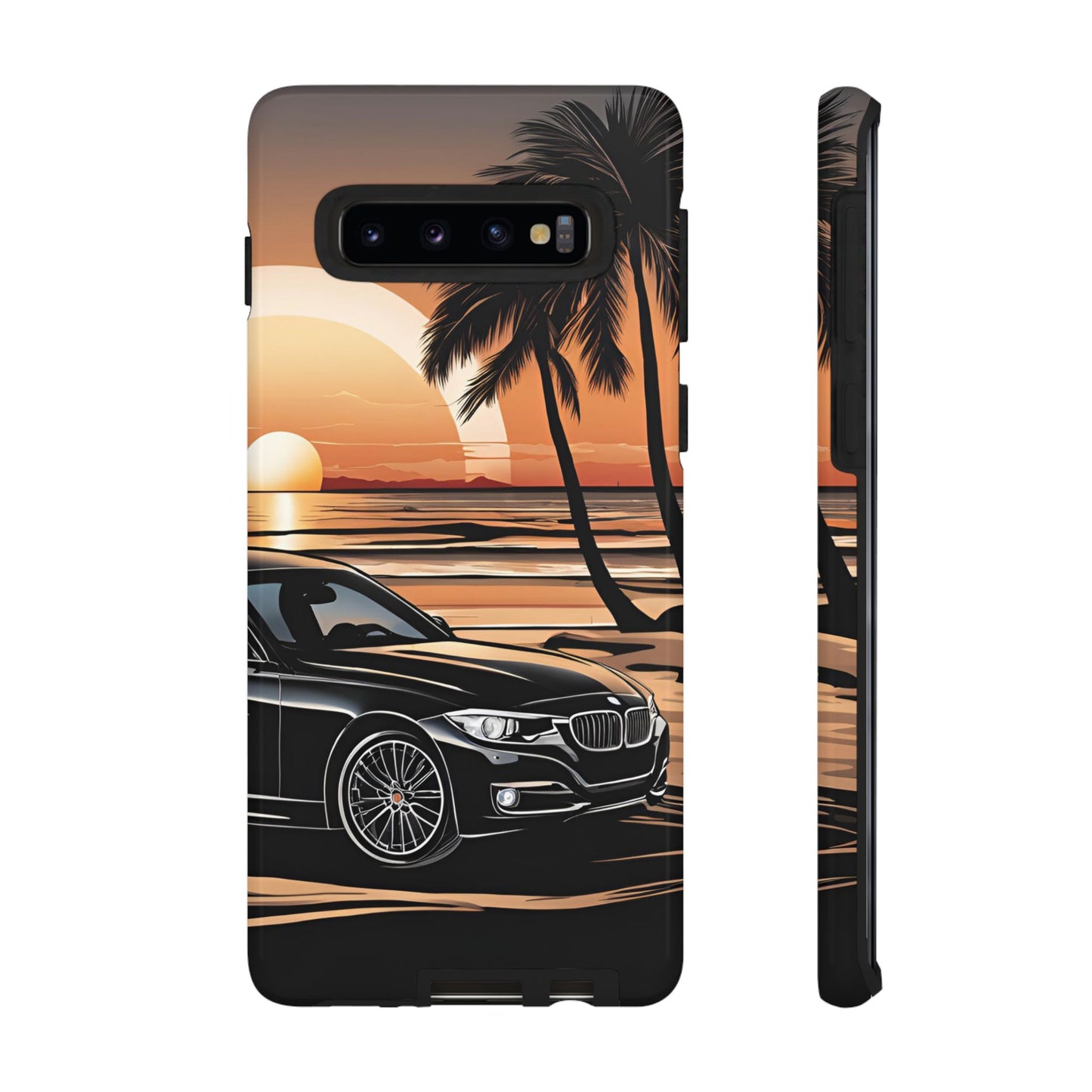 BMW Sunset On The Beach-Dual Layer Ultra Tough Phone Case Samsung Galaxy S10 Glossy Printify by The Night Shift Automotive Apparel