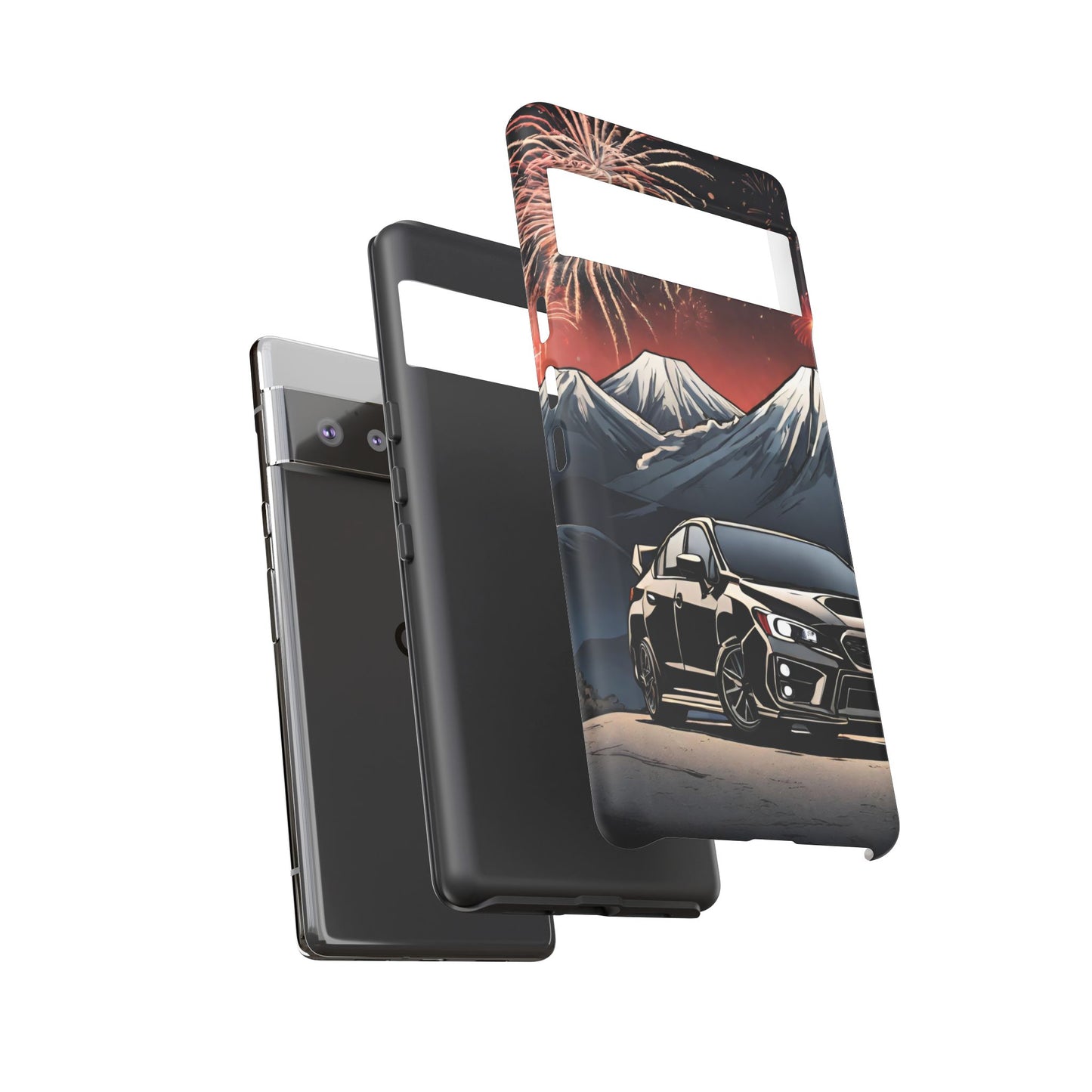 Subaru WRX/STI Fireworks-Dual Layer Ultra Tough Phone Case Printify by The Night Shift Automotive Apparel