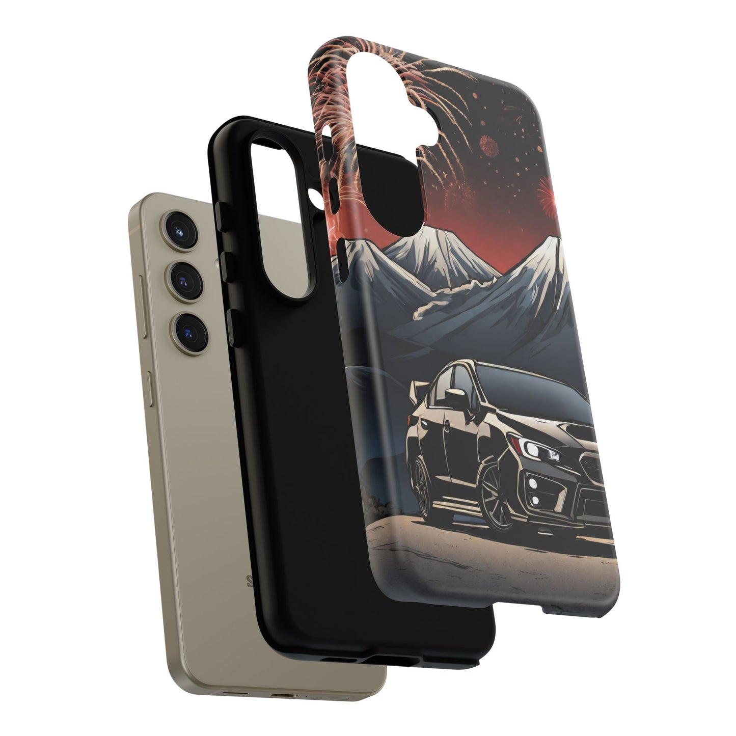 Subaru WRX/STI Fireworks-Dual Layer Ultra Tough Phone Case Printify by The Night Shift Automotive Apparel