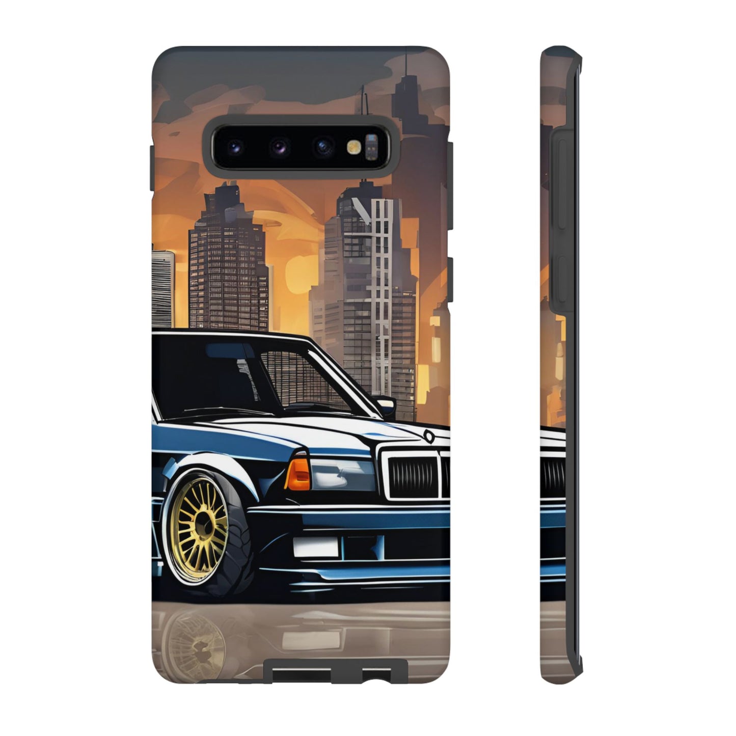 Mercedes Benz 190e Evo-Dual Layer Ultra Tough Phone Case Samsung Galaxy S10 Plus Matte Printify by The Night Shift Automotive Apparel