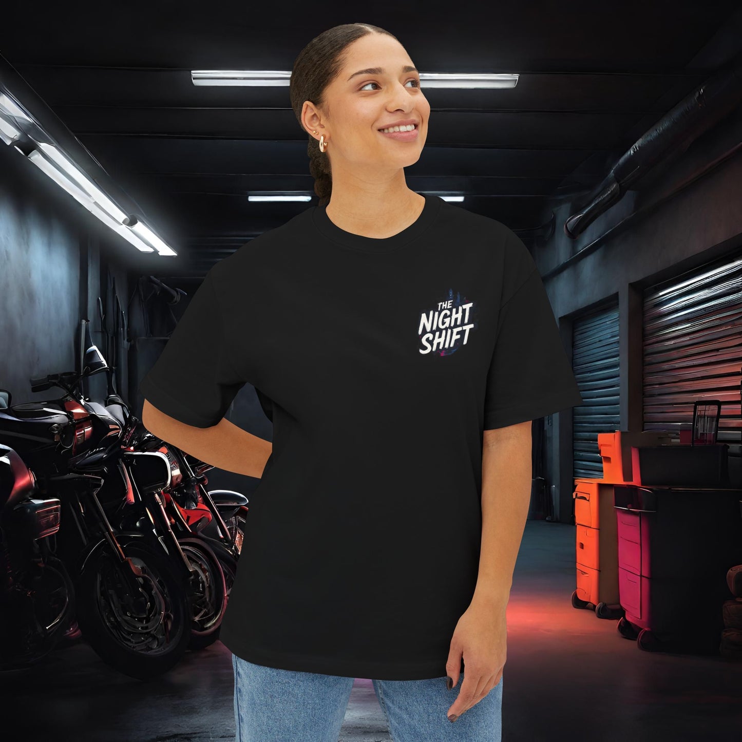 The Night Shift Essentials-Ultra Soft, Premium Unisex Oversized Boxy Tee Printify by The Night Shift Automotive Apparel