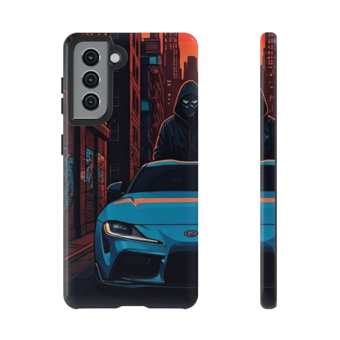 Toyota Supra MK-V Street Life-Dual Layer Ultra Tough Phone Case Samsung Galaxy S21 Glossy Printify by The Night Shift Automotive Apparel