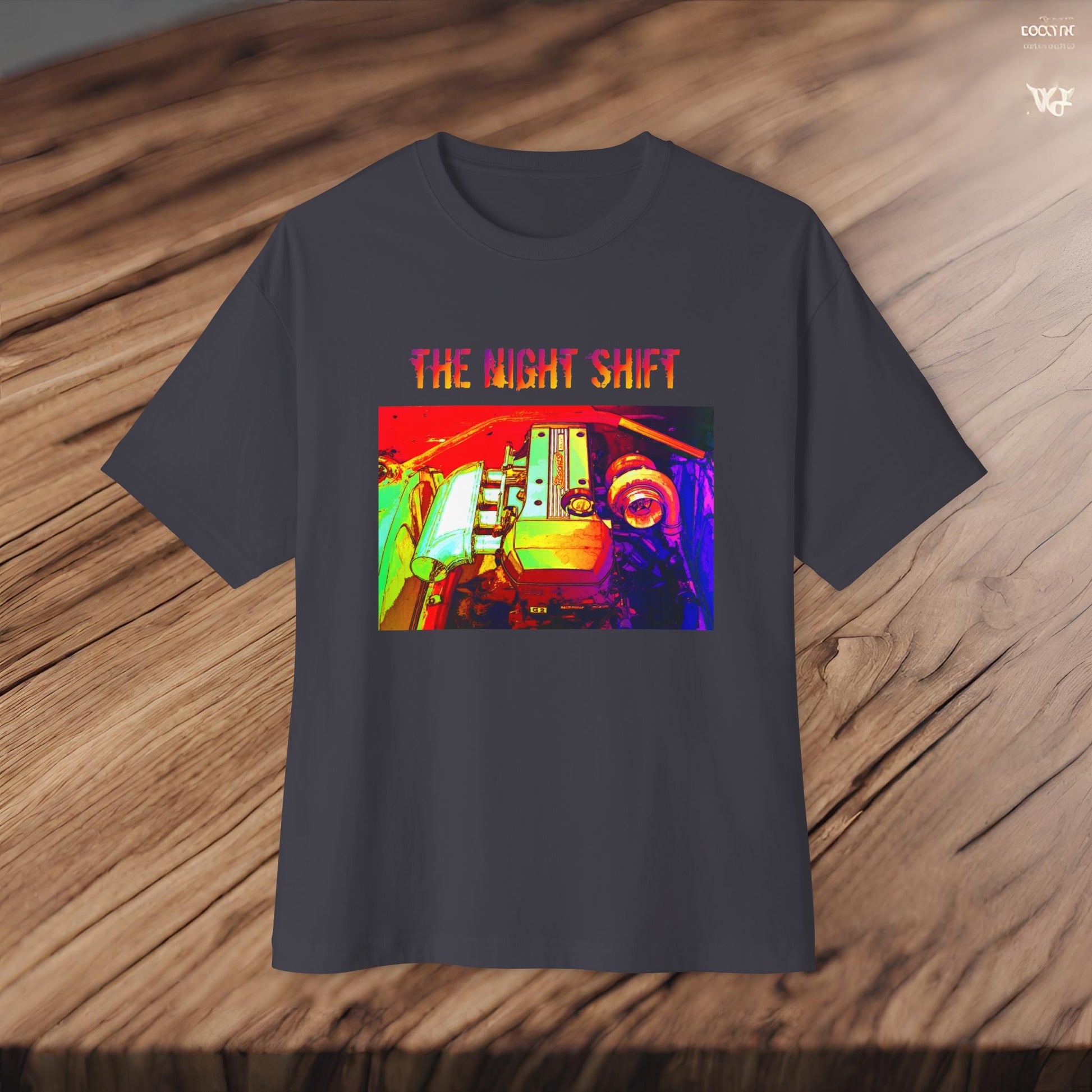 3S-GE Beams Turbo Synthwave-Premium, Ultra Soft Unisex Oversized Boxy Tee Printify by The Night Shift Automotive Apparel