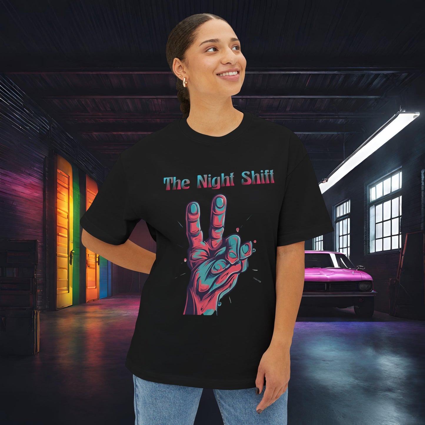 Lets Tandem-Premium, Ultra Soft, Unisex Oversized Boxy Tee Printify by The Night Shift Automotive Apparel