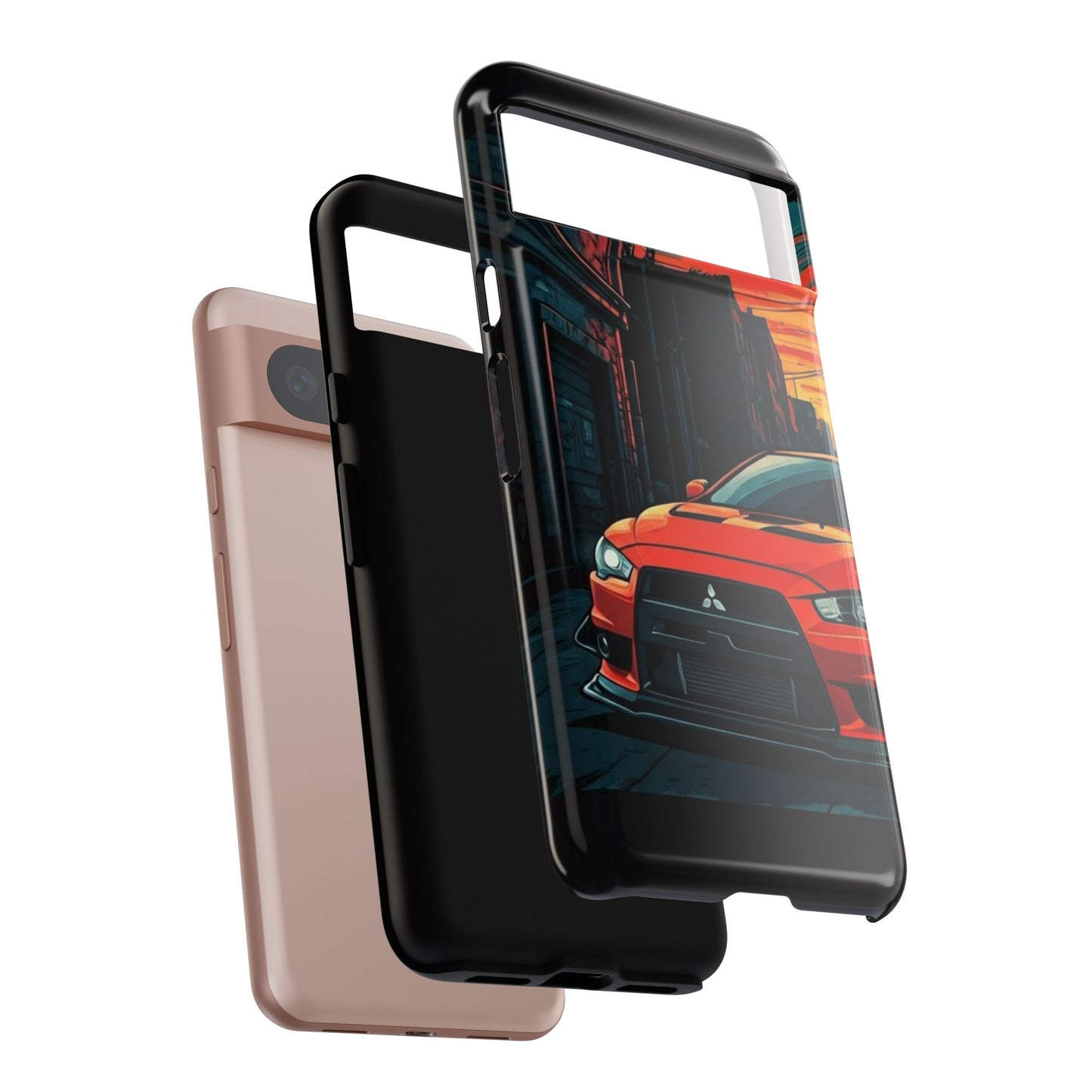 Mitsubishi Evo X Street Life-Dual Layer Ultra Tough Phone Case Printify by The Night Shift Automotive Apparel