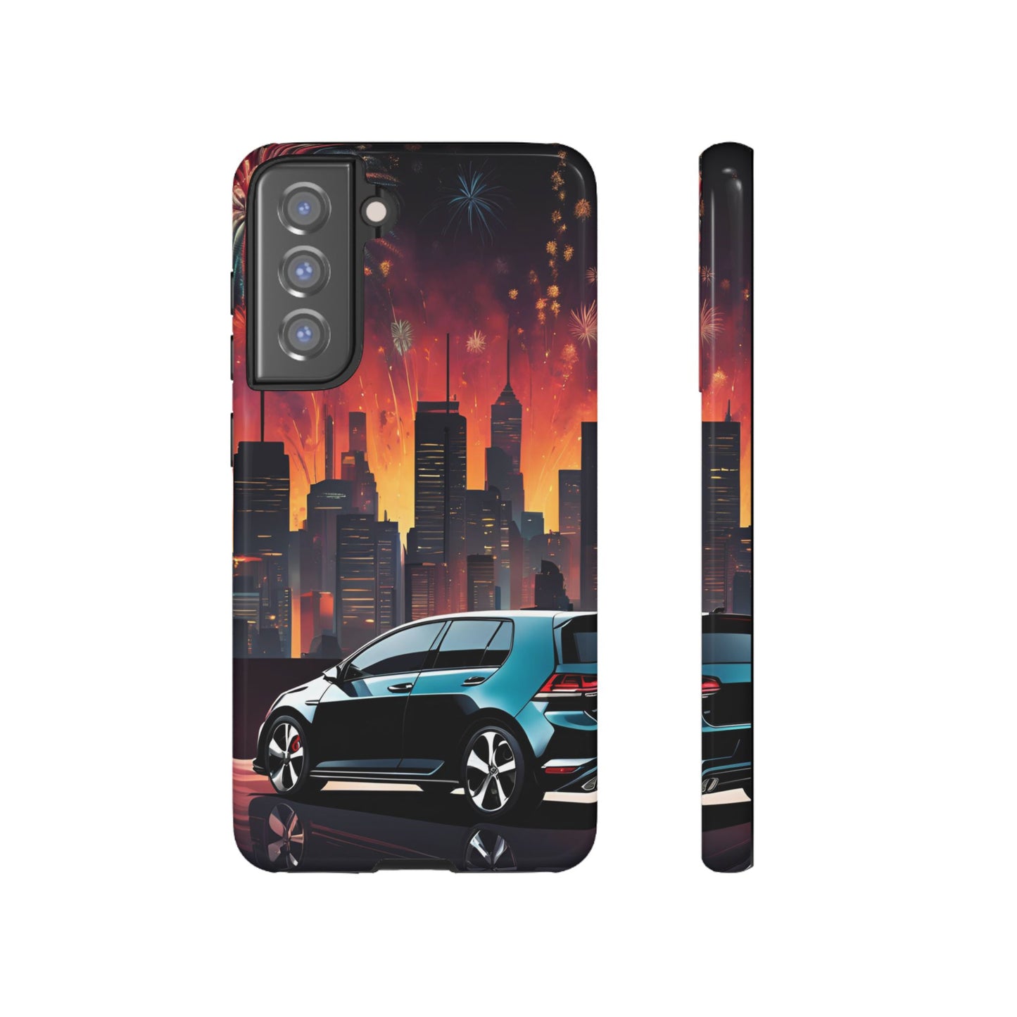 Volkswagon Golf GTI Fireworks-Dual Layer Ultra Tough Phone Case Printify by The Night Shift Automotive Apparel
