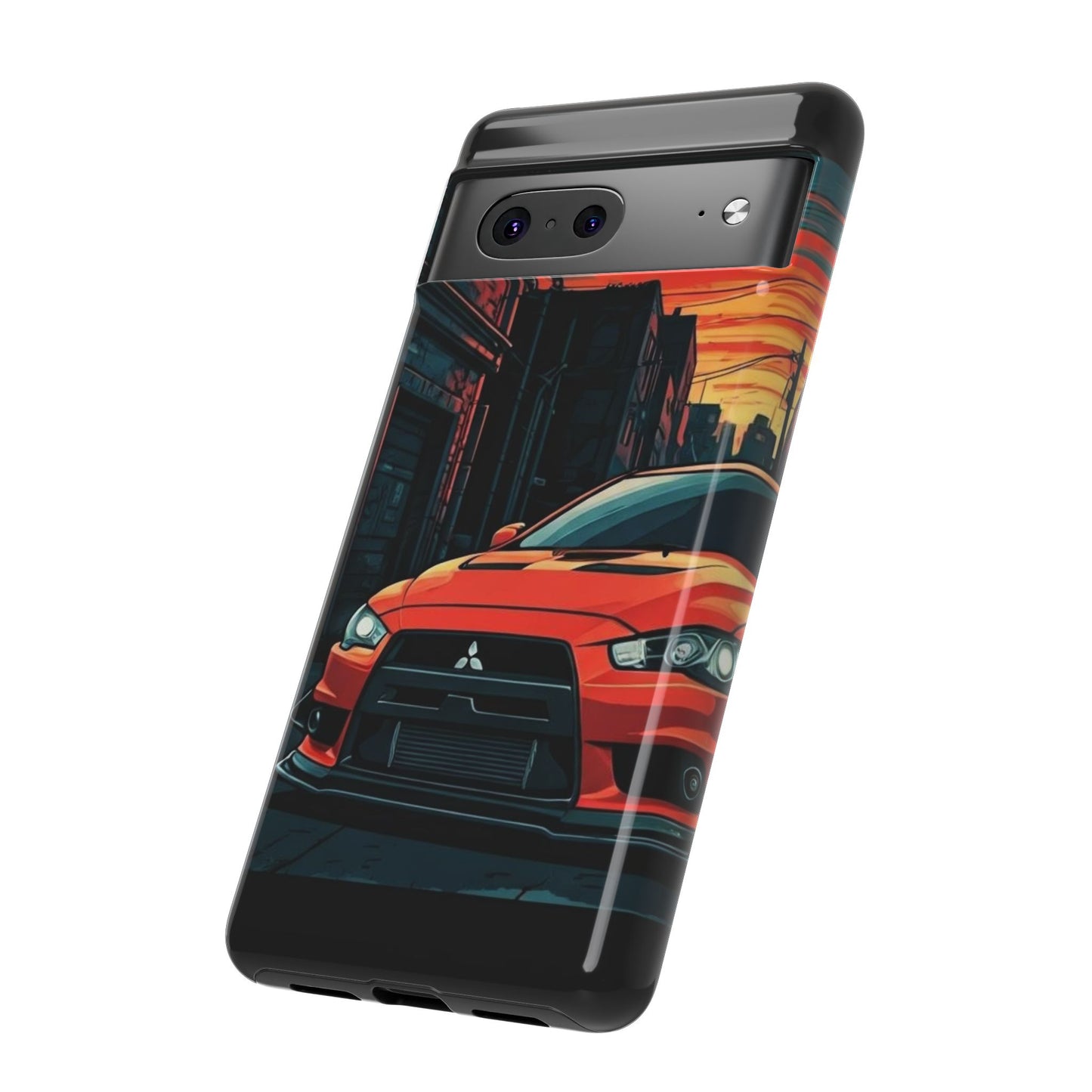 Mitsubishi Evo X Street Life-Dual Layer Ultra Tough Phone Case Printify by The Night Shift Automotive Apparel