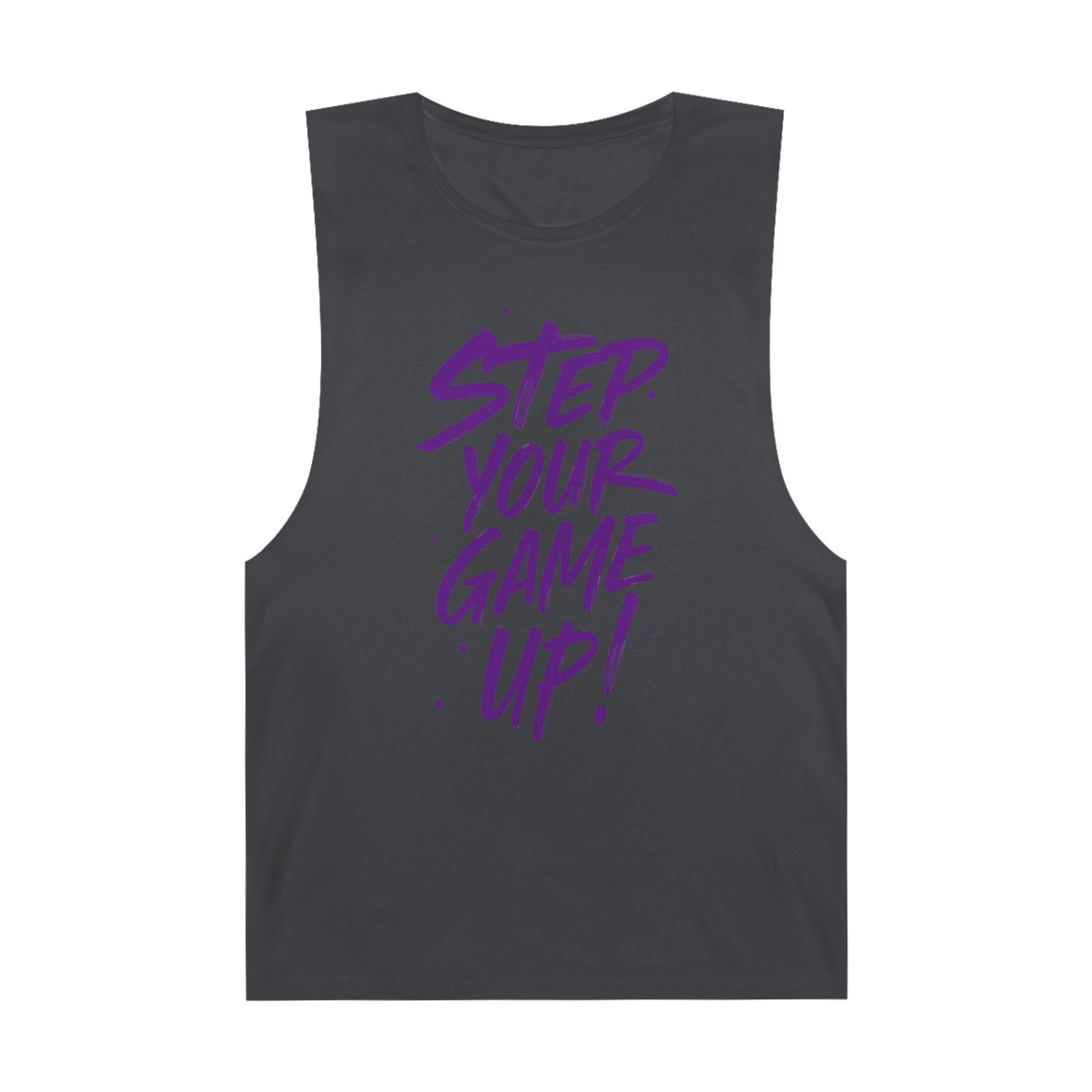 Step Your Game Up - Premium Unisex Barnard Tank Top Coal Printify by The Night Shift Automotive Apparel