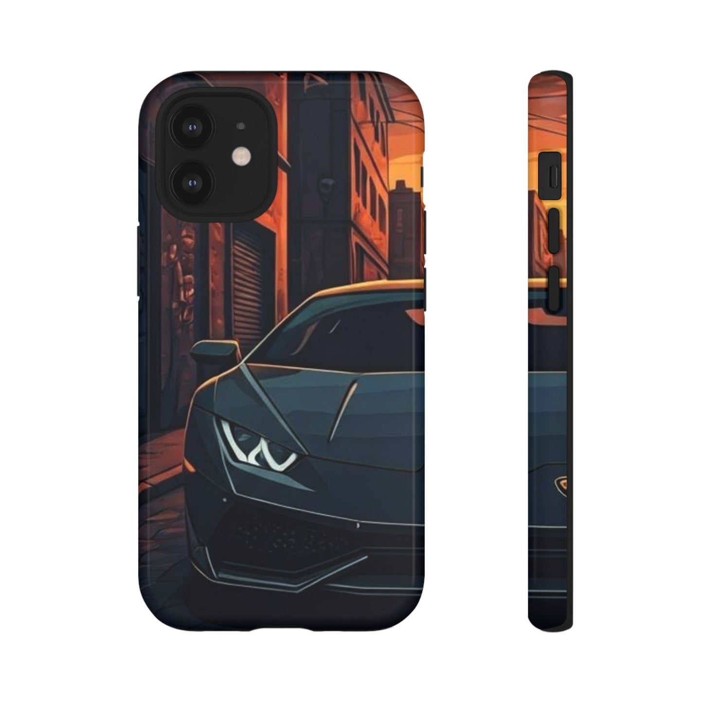 Lamborghini Huracan Street Life-Dual Layer Ultra Tough Phone Case iPhone 12 Mini Glossy Printify by The Night Shift Automotive Apparel