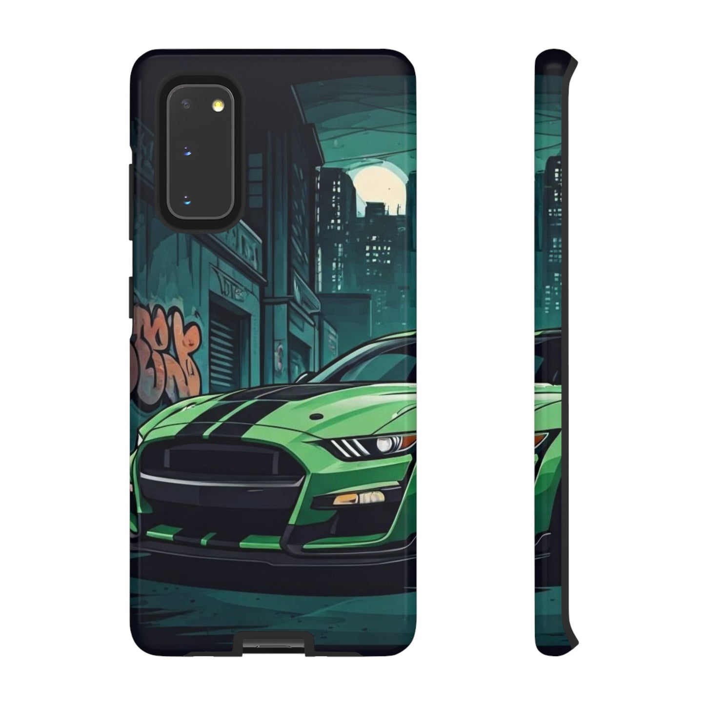 Ford Mustang Shelby GT500 Street Life-Dual Layer Ultra Tough Phone Case Samsung Galaxy S20 Glossy Printify by The Night Shift Automotive Apparel