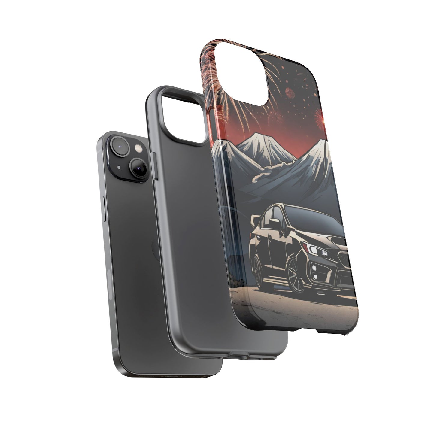 Subaru WRX/STI Fireworks-Dual Layer Ultra Tough Phone Case Printify by The Night Shift Automotive Apparel