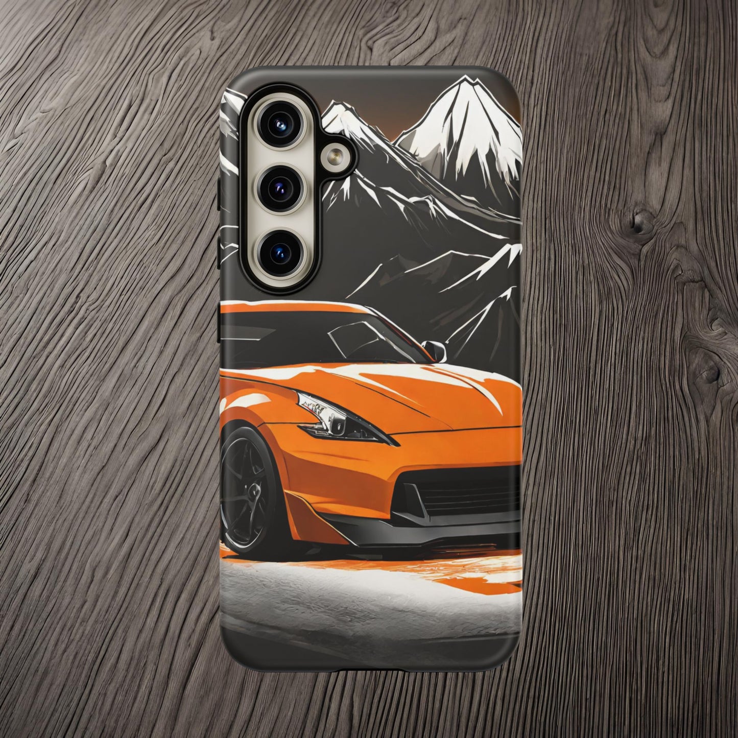 Nissan 370Z Mt Fuji-Dual Layer Ultra Tough Phone Case Samsung Galaxy S24 Matte Printify by The Night Shift Automotive Apparel