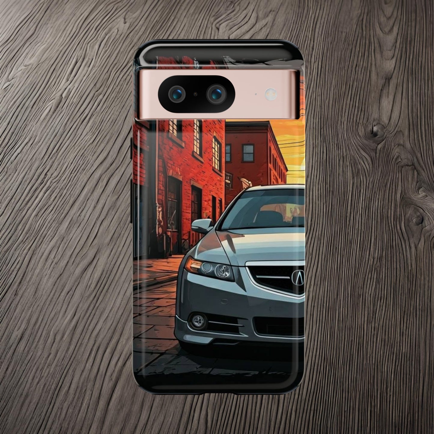 Acura TL Street Life-Dual Layer Ultra Tough Phone Case Google Pixel 8 Glossy Printify by The Night Shift Automotive Apparel