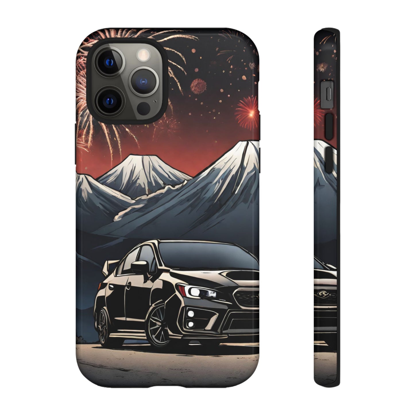 Subaru WRX/STI Fireworks-Dual Layer Ultra Tough Phone Case iPhone 12 Pro Glossy Printify by The Night Shift Automotive Apparel