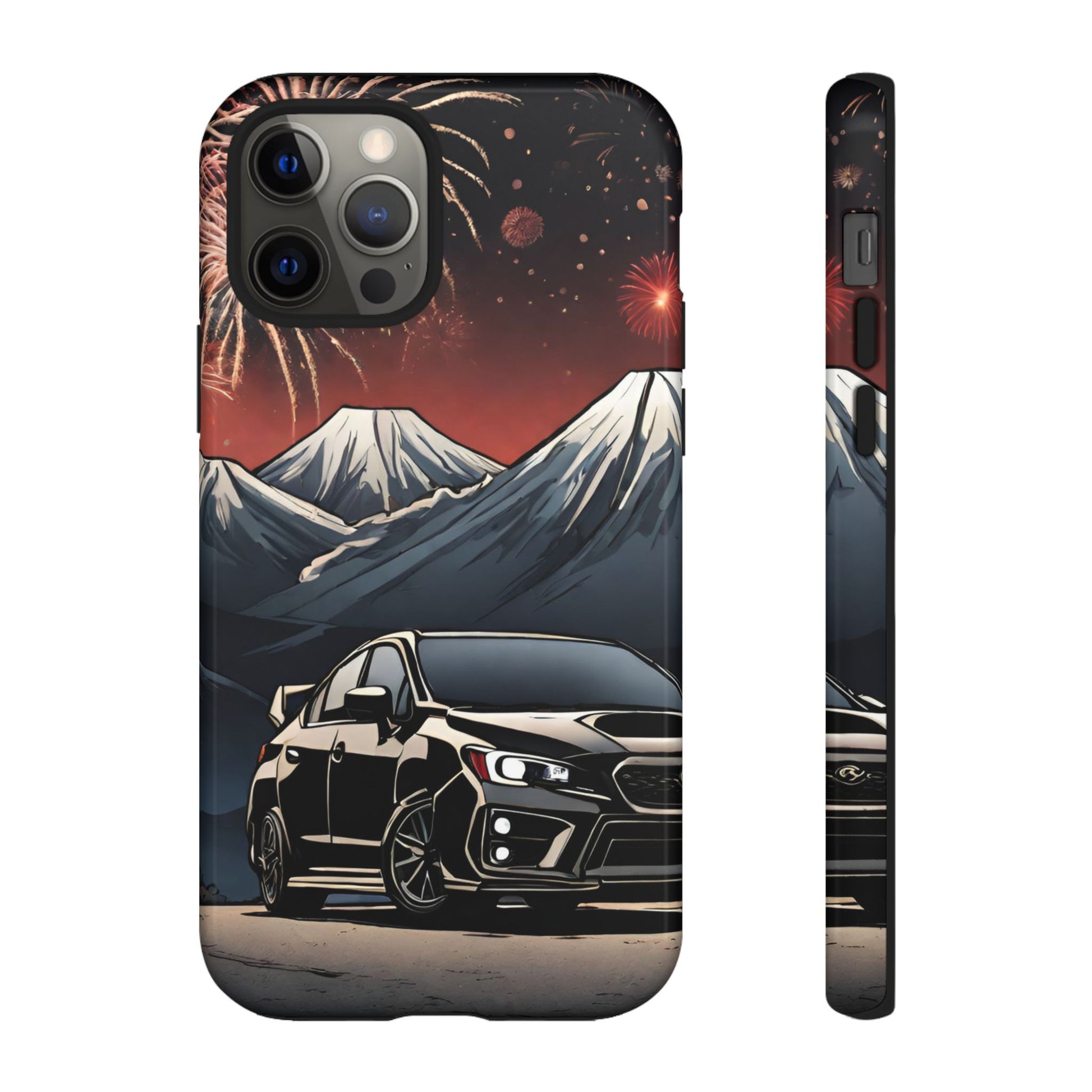 Subaru WRX/STI Fireworks-Dual Layer Ultra Tough Phone Case iPhone 12 Pro Glossy Printify by The Night Shift Automotive Apparel