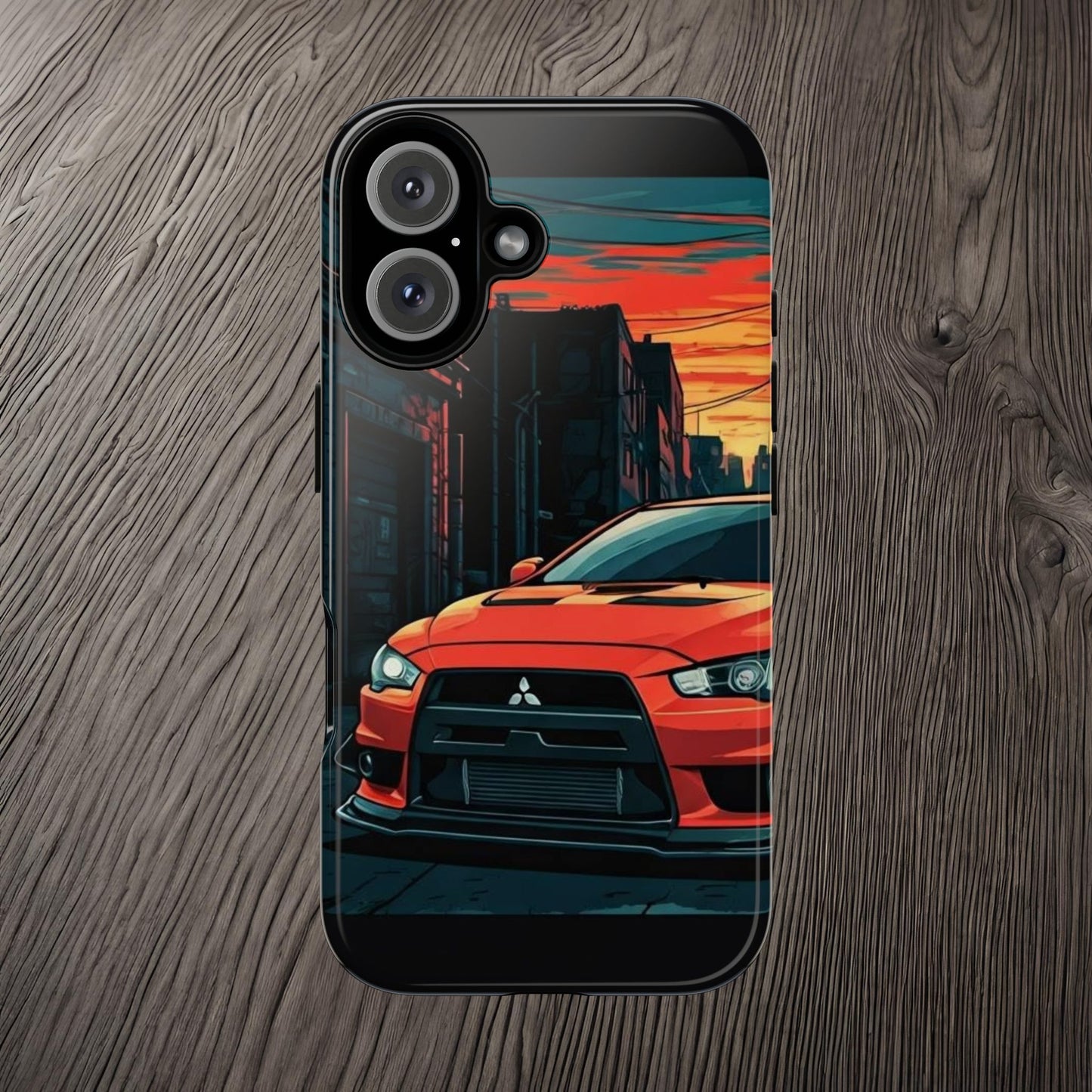 Mitsubishi Evo X Street Life-Dual Layer Ultra Tough Phone Case Printify by The Night Shift Automotive Apparel