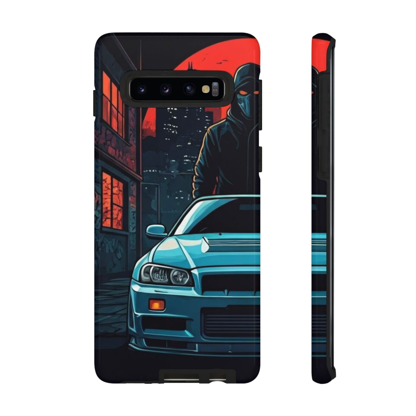 Nissan Skyline R34 Street Life-Dual Layer Ultra Tough Phone Case Samsung Galaxy S10 Glossy Printify by The Night Shift Automotive Apparel