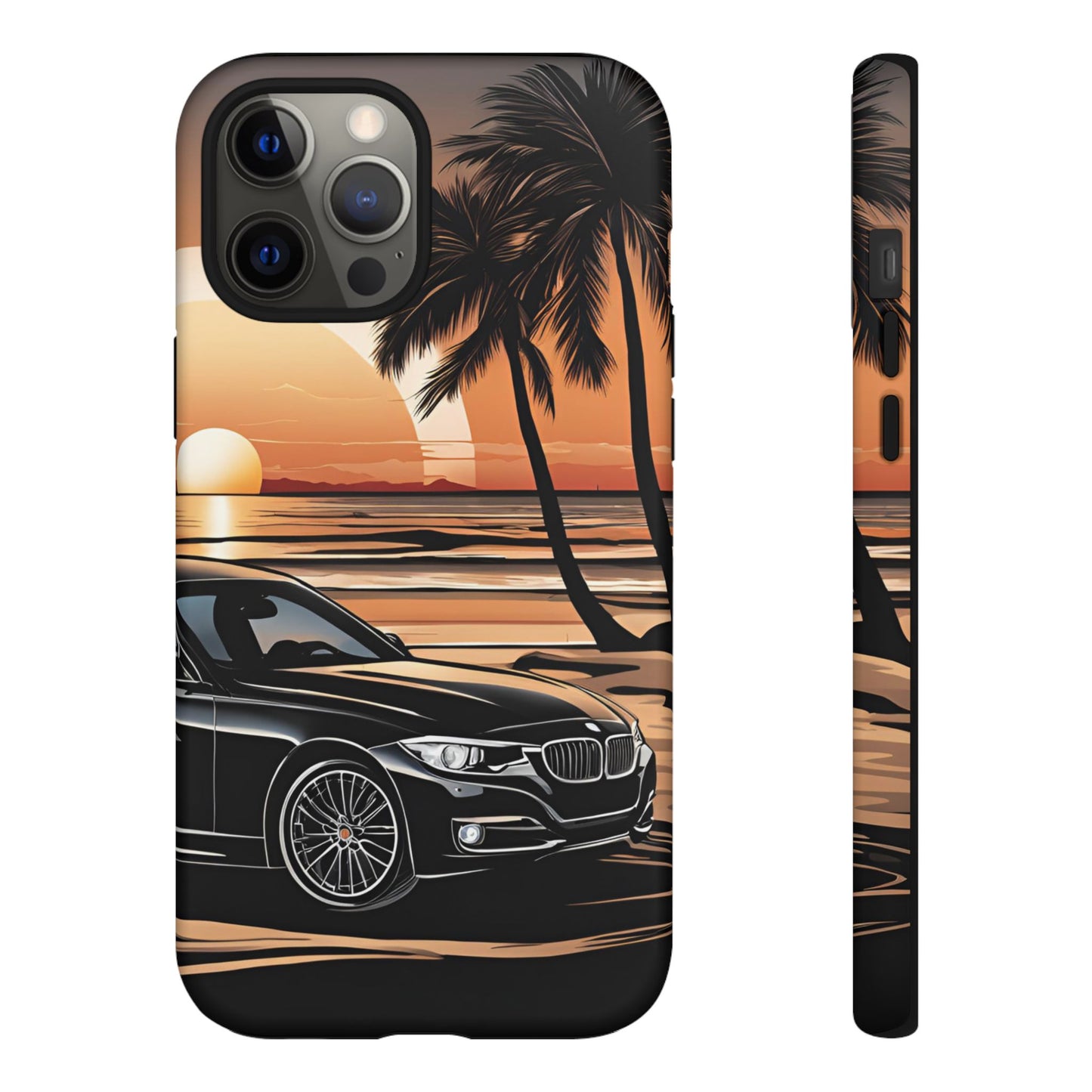 BMW Sunset On The Beach-Dual Layer Ultra Tough Phone Case iPhone 12 Pro Max Matte Printify by The Night Shift Automotive Apparel