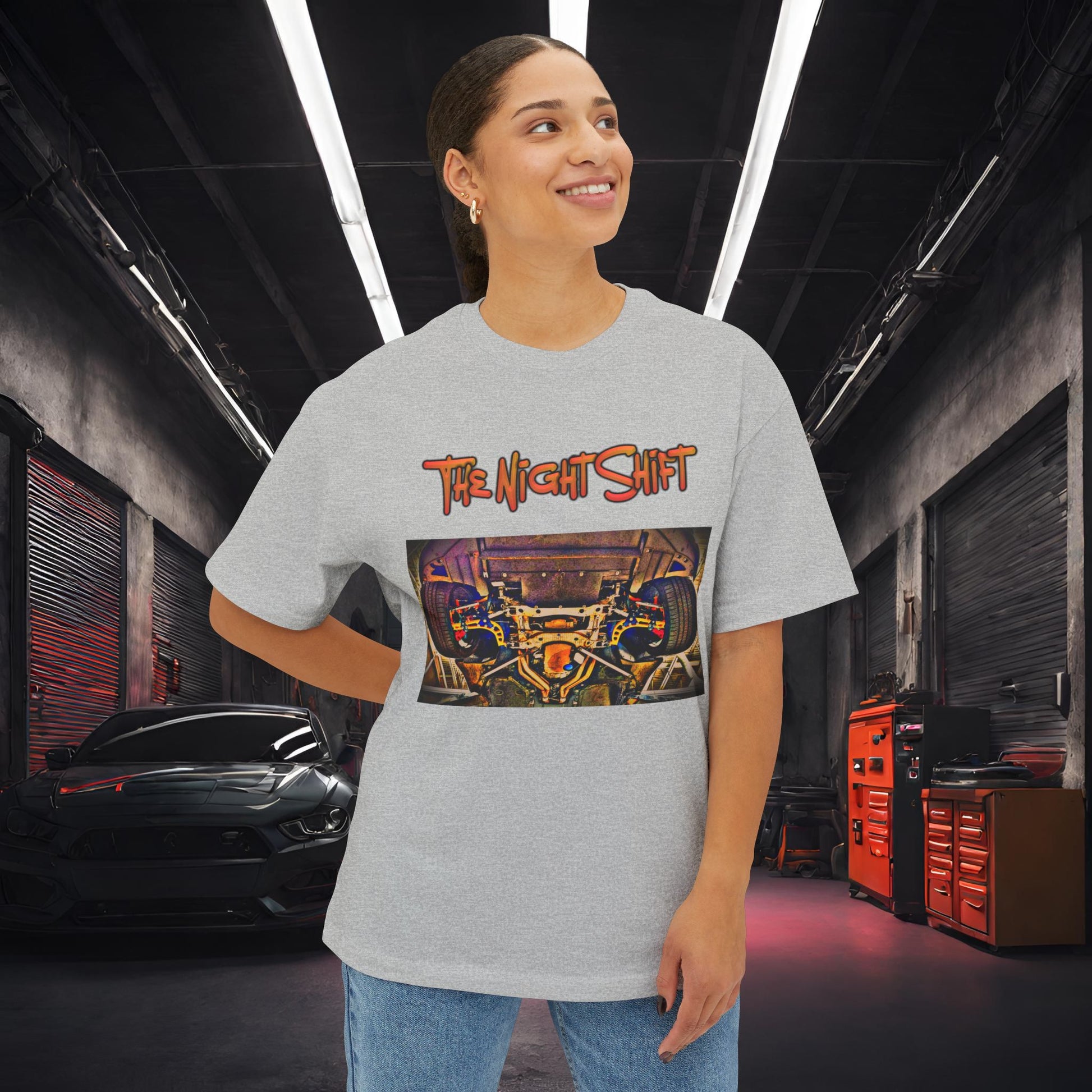 Chevy Corvette C7 FDF Mega Mantis Angle Kit-Premium, Ultra Soft Unisex Oversized Boxy Tee Printify by The Night Shift Automotive Apparel
