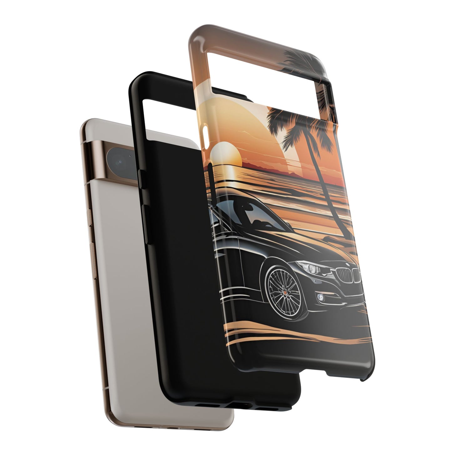 BMW Sunset On The Beach-Dual Layer Ultra Tough Phone Case Printify by The Night Shift Automotive Apparel