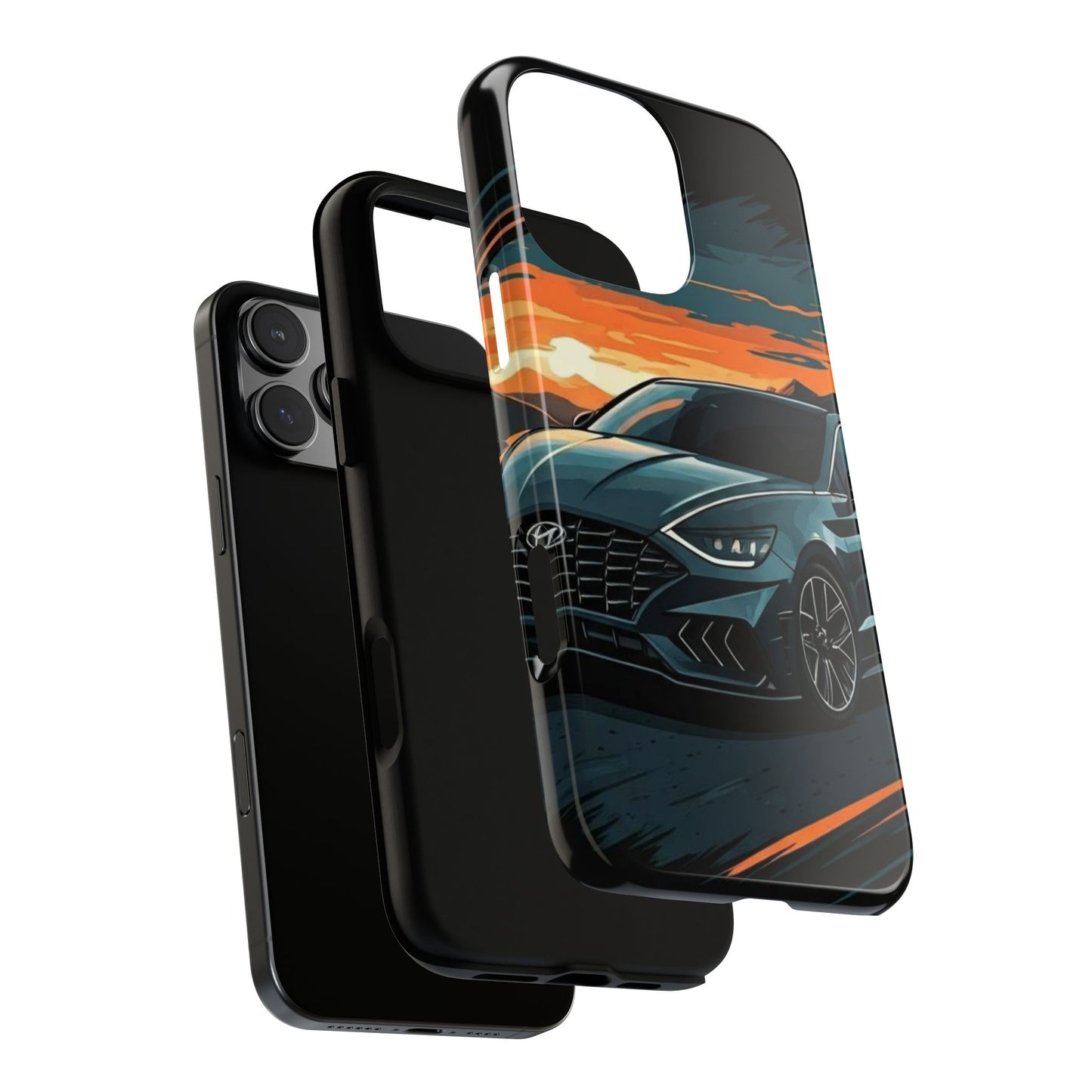 Hyundai Sonata-Sunset Drive-Dual Layer Ultra Tough Phone Case Printify by The Night Shift Automotive Apparel