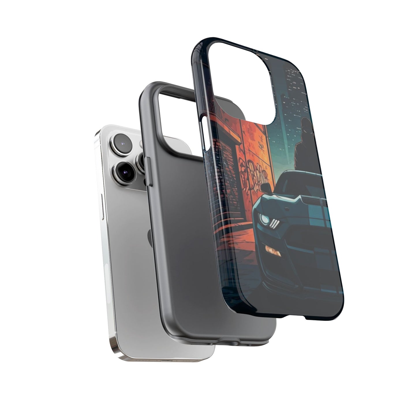 Ford Mustang Shelby GT350 Street Life-Dual Layer Ultra Tough Phone Case Printify by The Night Shift Automotive Apparel