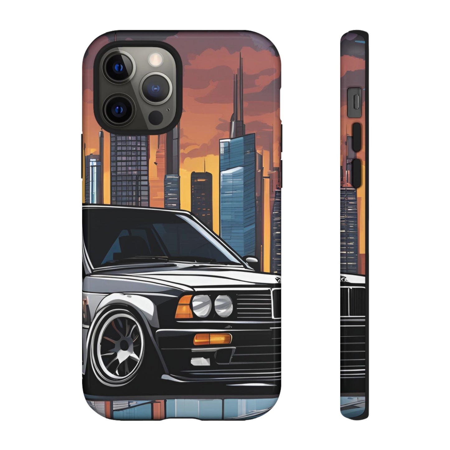 BMW E30 M3-Dual Layer Ultra Tough Phone Case iPhone 12 Pro Glossy Printify by The Night Shift Automotive Apparel