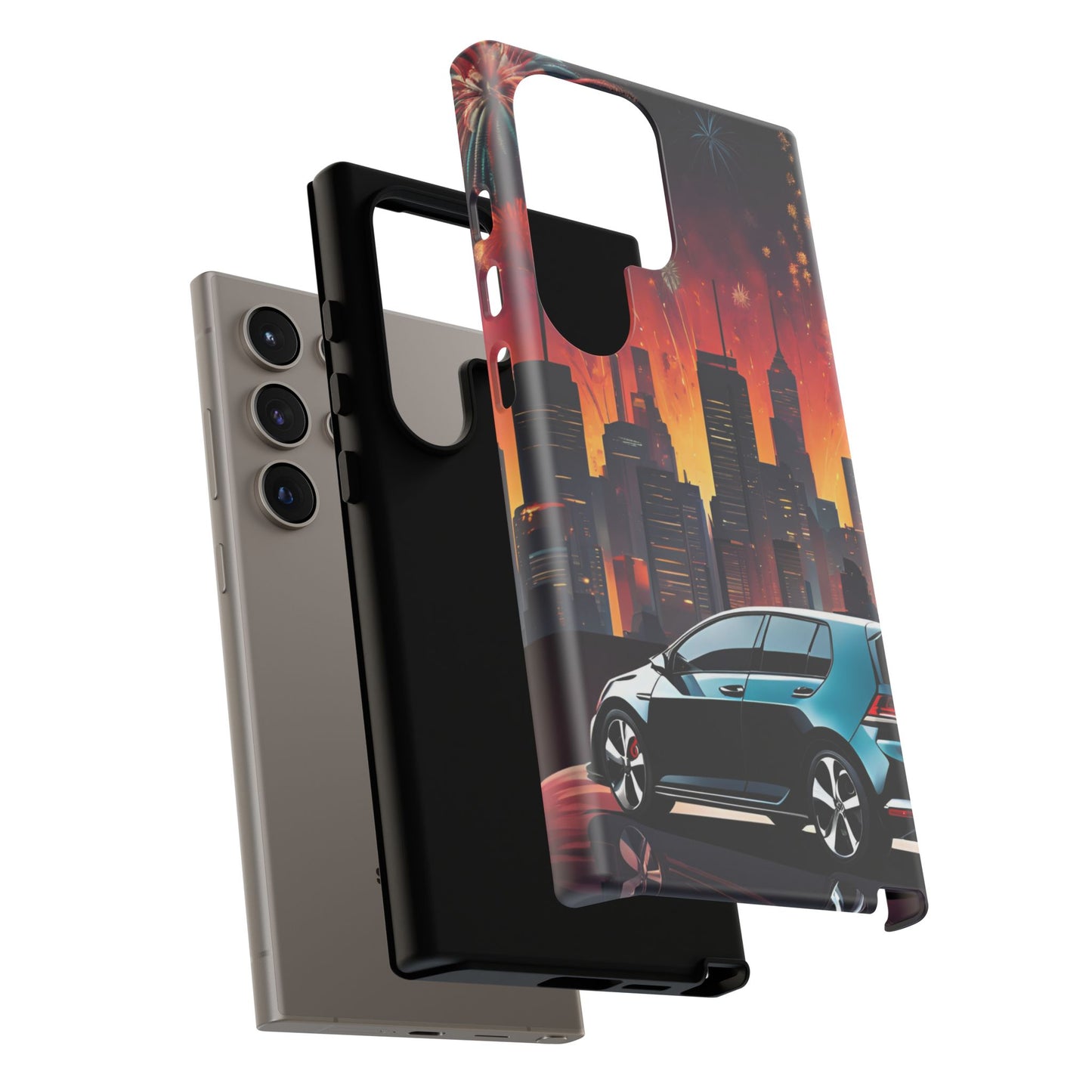 Volkswagon Golf GTI Fireworks-Dual Layer Ultra Tough Phone Case Printify by The Night Shift Automotive Apparel